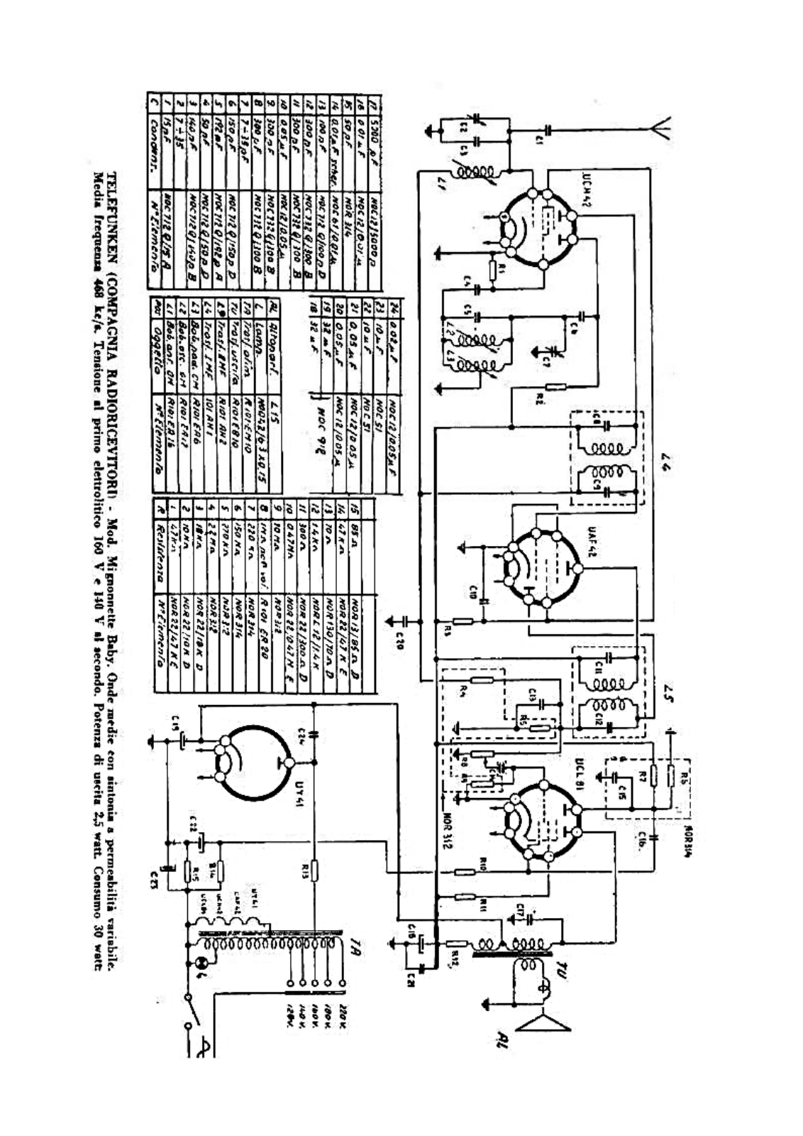 Telefunken Mignonette Schematic