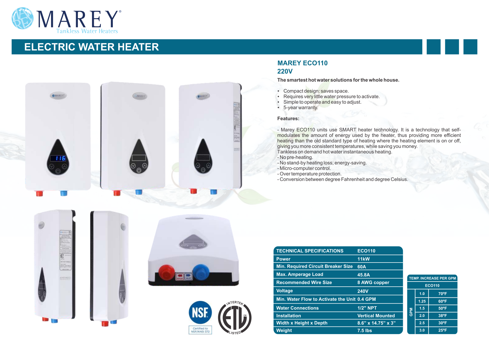 Marey ECO110 Specifications