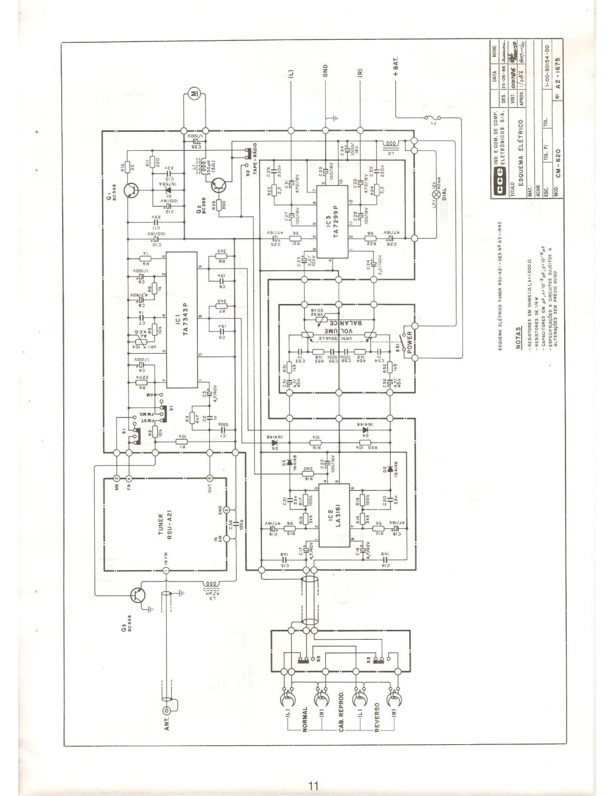 CCE CM-620 Schematic