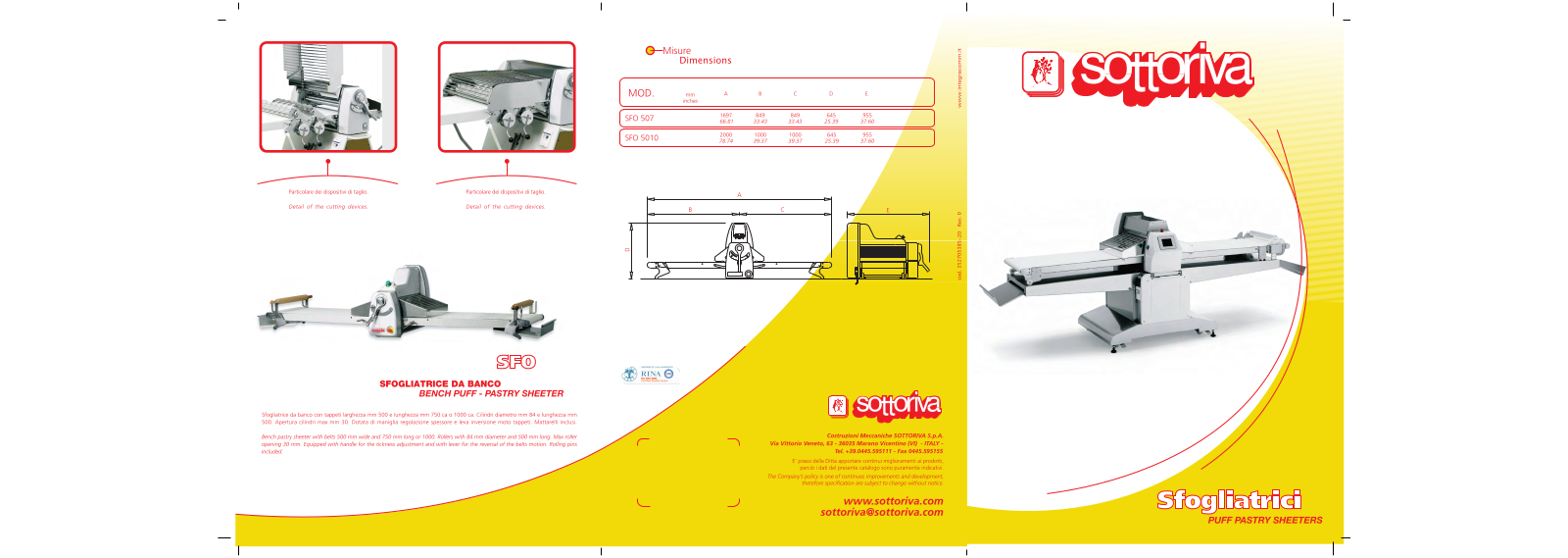 Sottoriva SFO 507 User Manual