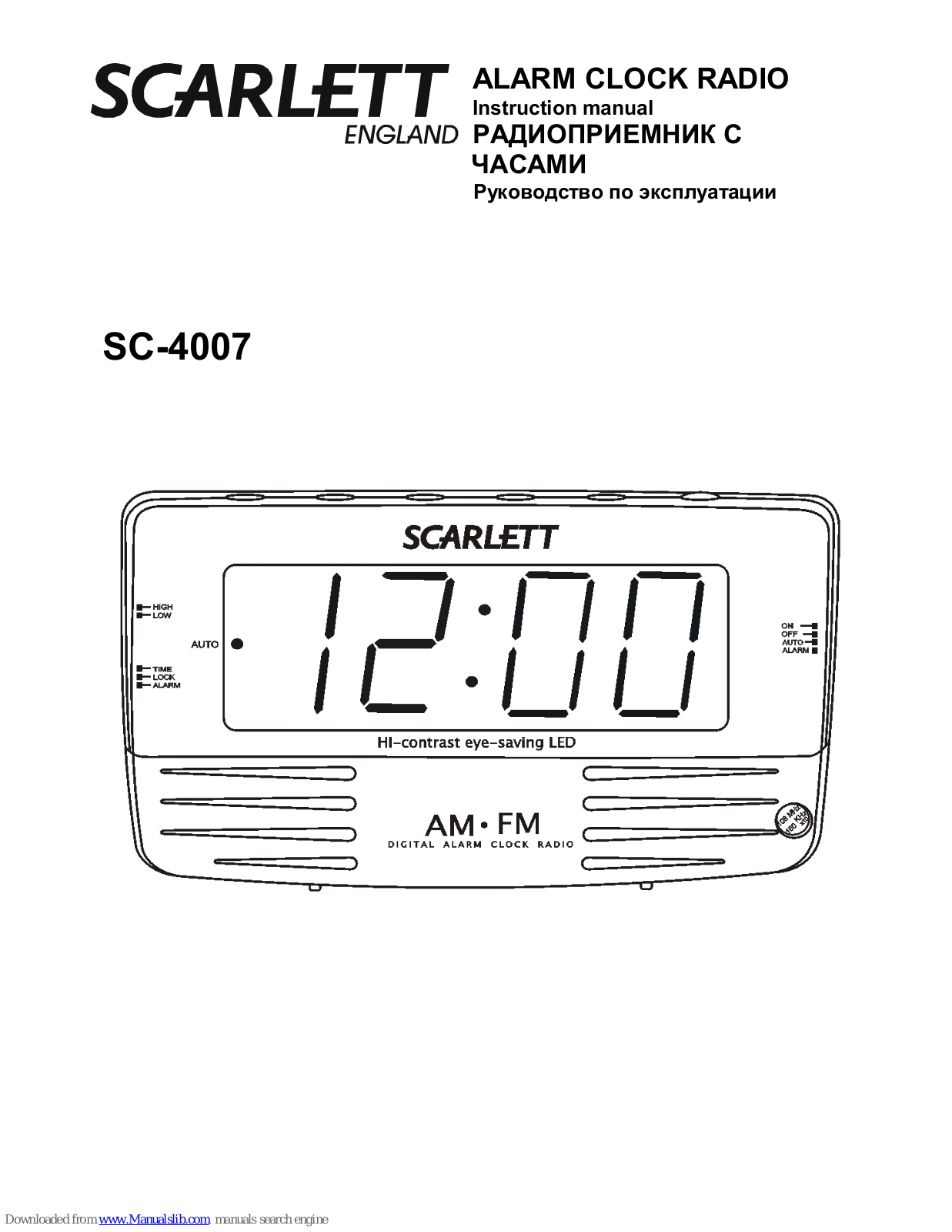 Scarlett SC-4007 Instruction Manual