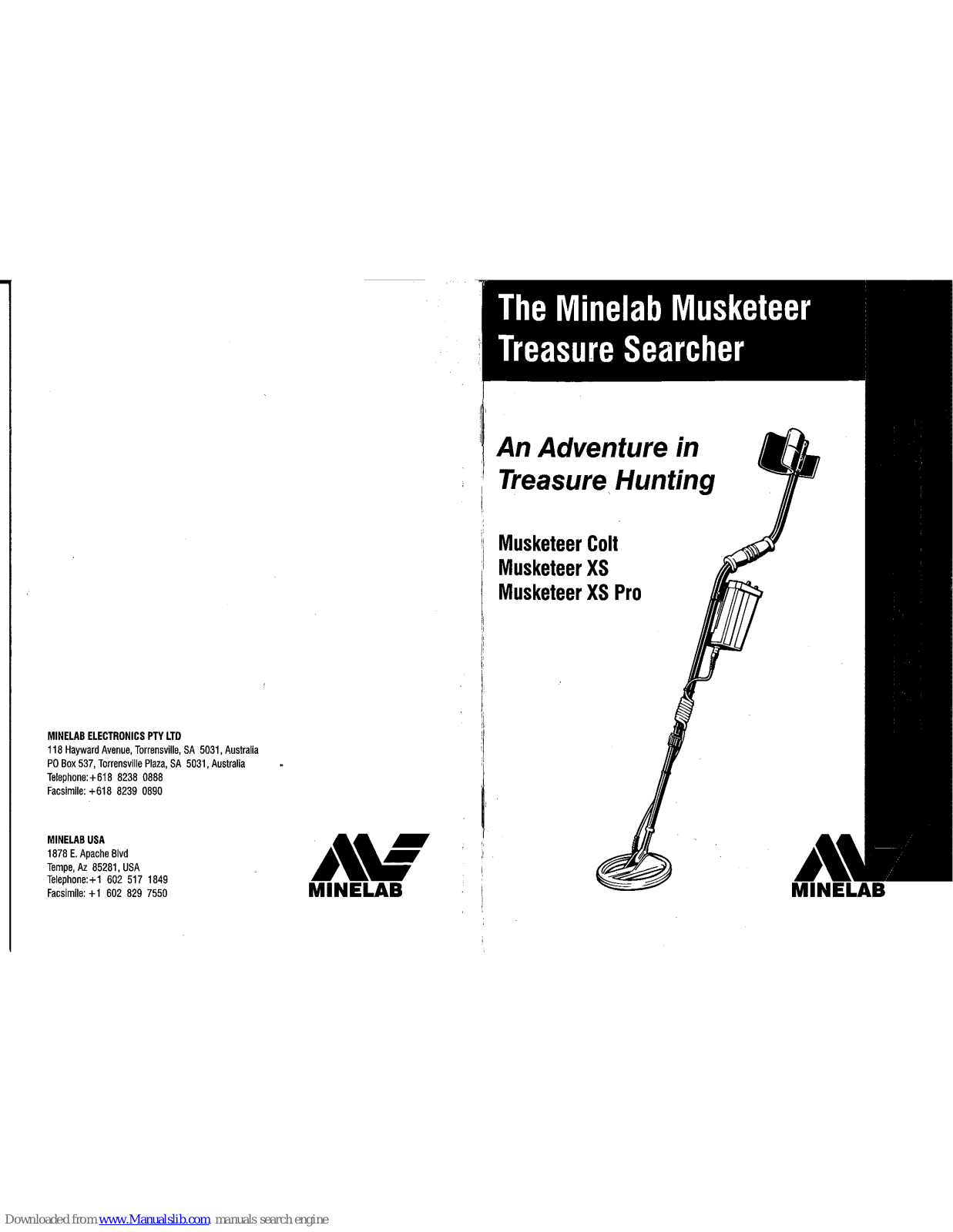 Minelab Musketeer Colt, Musketeer XS, Musketeer XS Pro User Manual