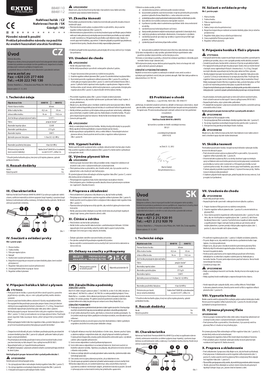 Extol Premium 8848110, 8848112 User guide - ManualMachine.com