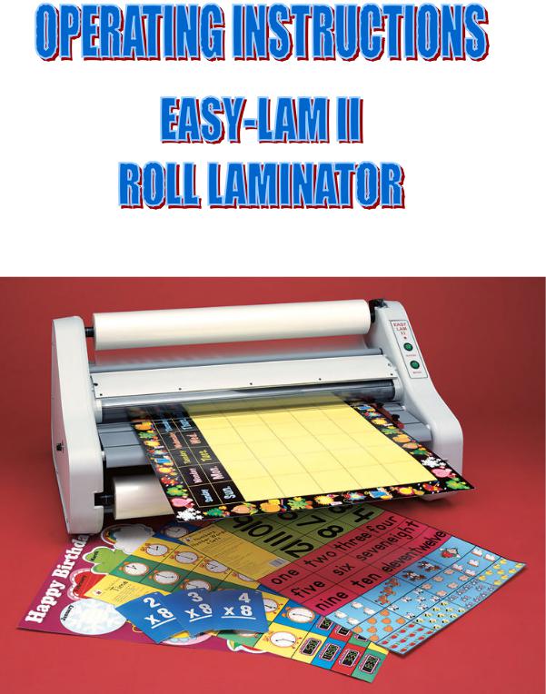 Banner American Easy-Lam II OPERATING INSTRUCTIONS