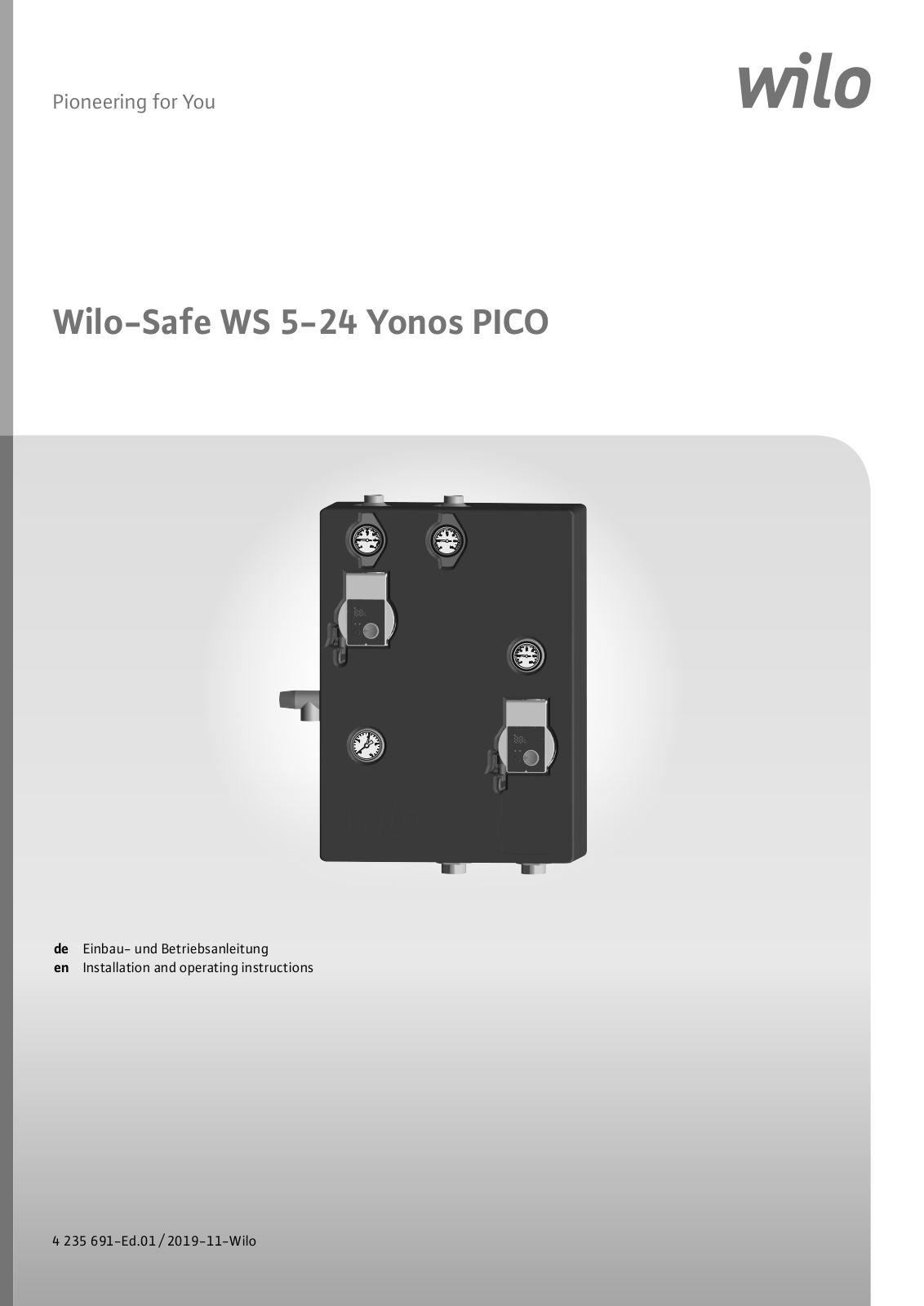 Wilo Safe WS 5-24 Yonos PICO Installation And Operating Instructions Manual