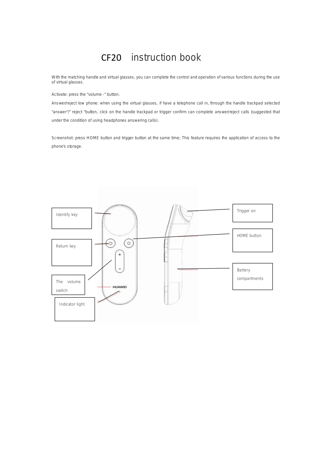 Huawei CF20 Users Manual