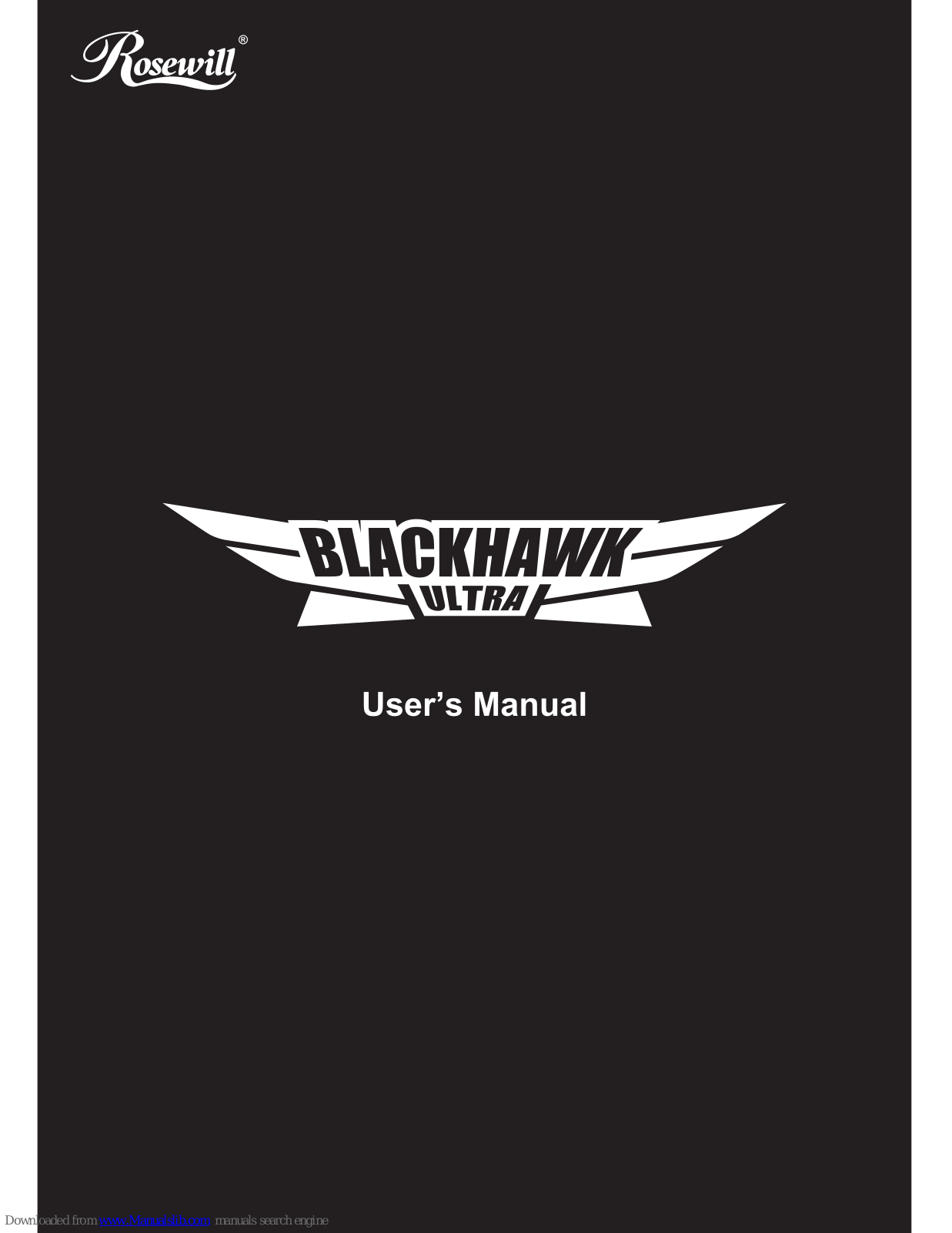 Rosewill BlackHawk-Ultra User Manual