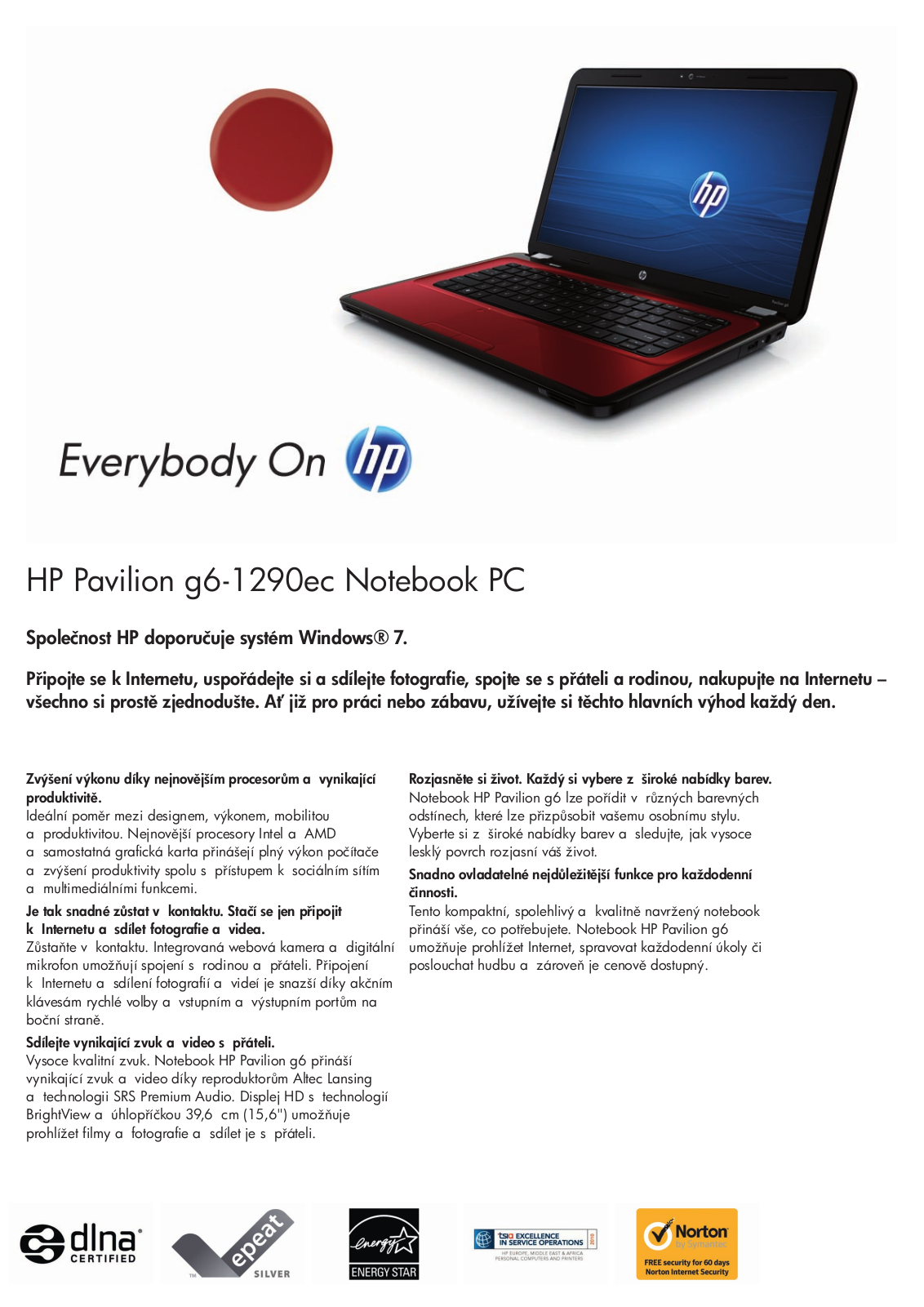 HP Pavilion g6-1290ec User Manual