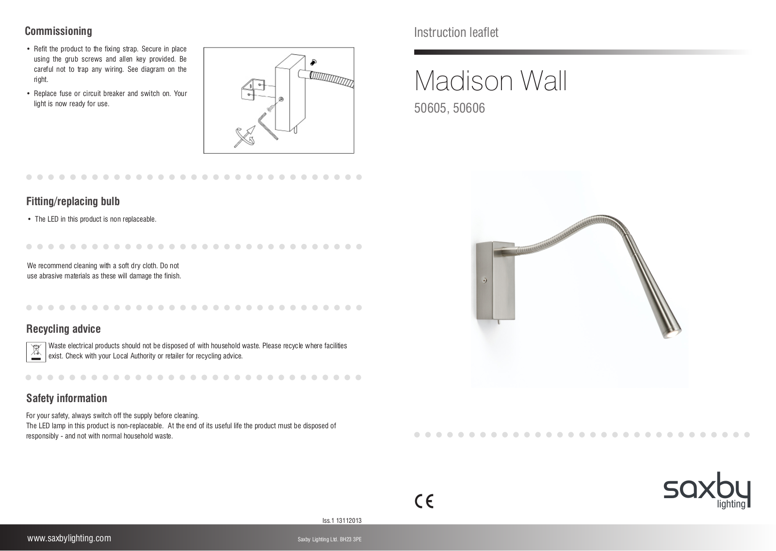 Endon Lighting 50605 Installation Instructions - ManualMachine.com