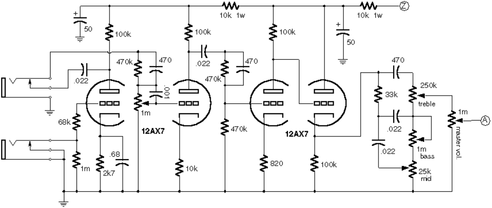 Marshall mastervolume schematic