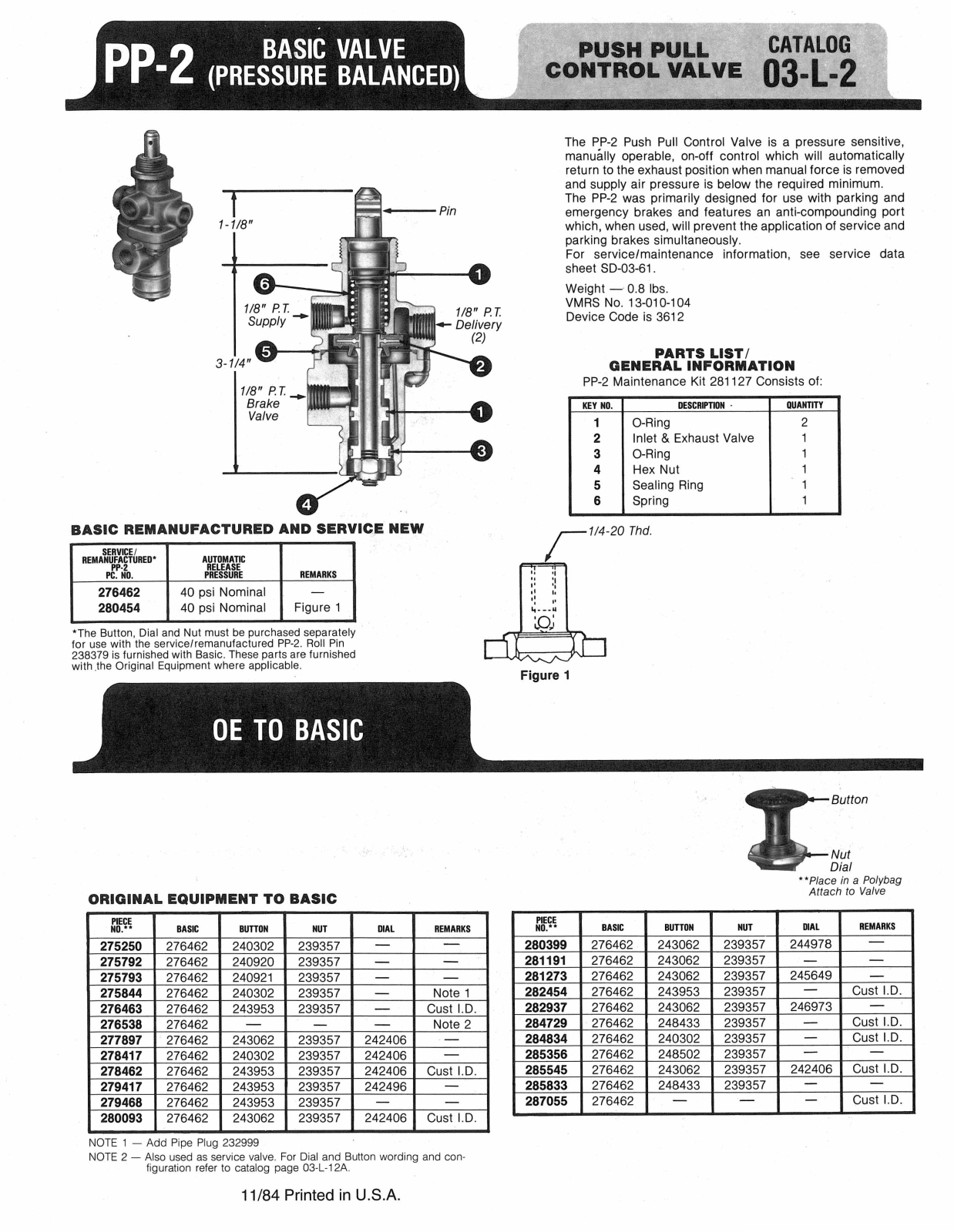 BENDIX 03-L-2 User Manual