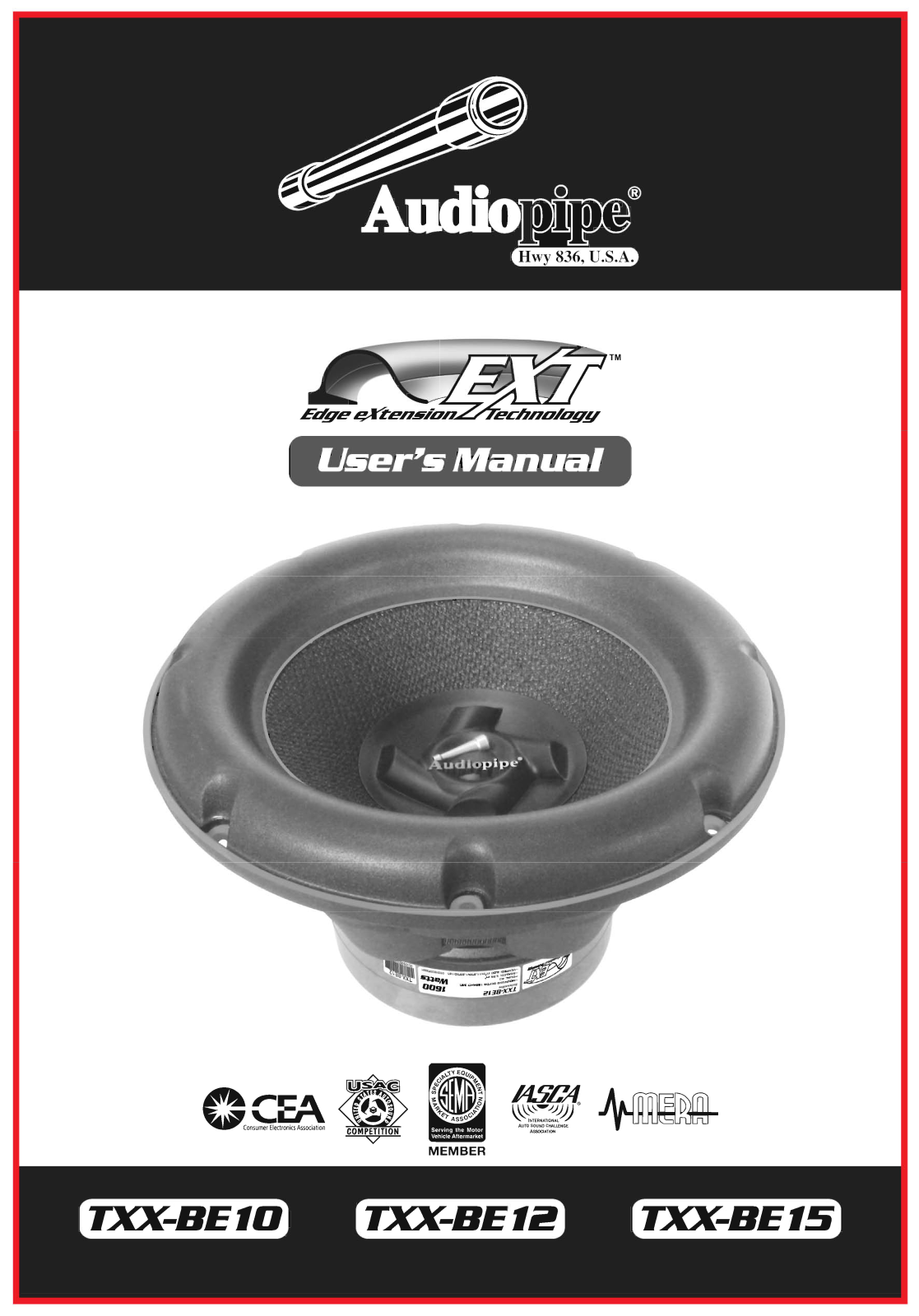 Audiopipe TXX-BE15 Owners Manual