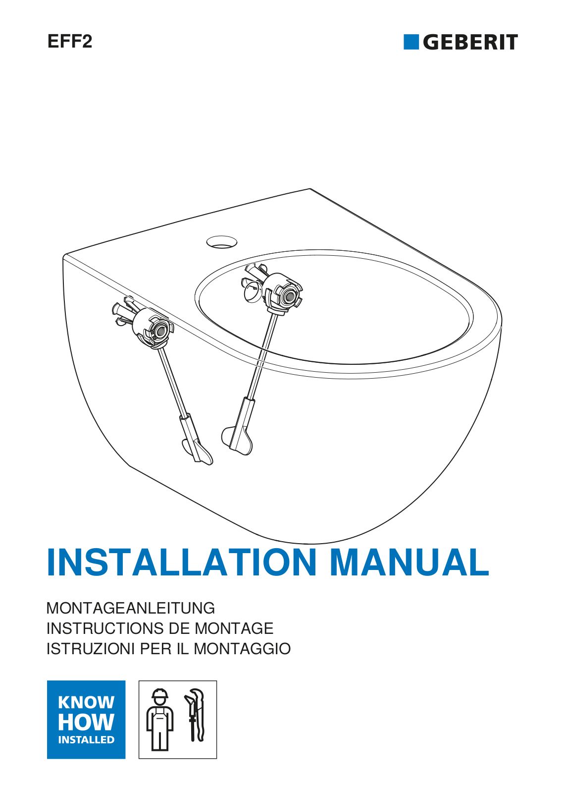 Geberit 231910000, 234000000, 500.209.01.1 INSTALLATION MANUAL