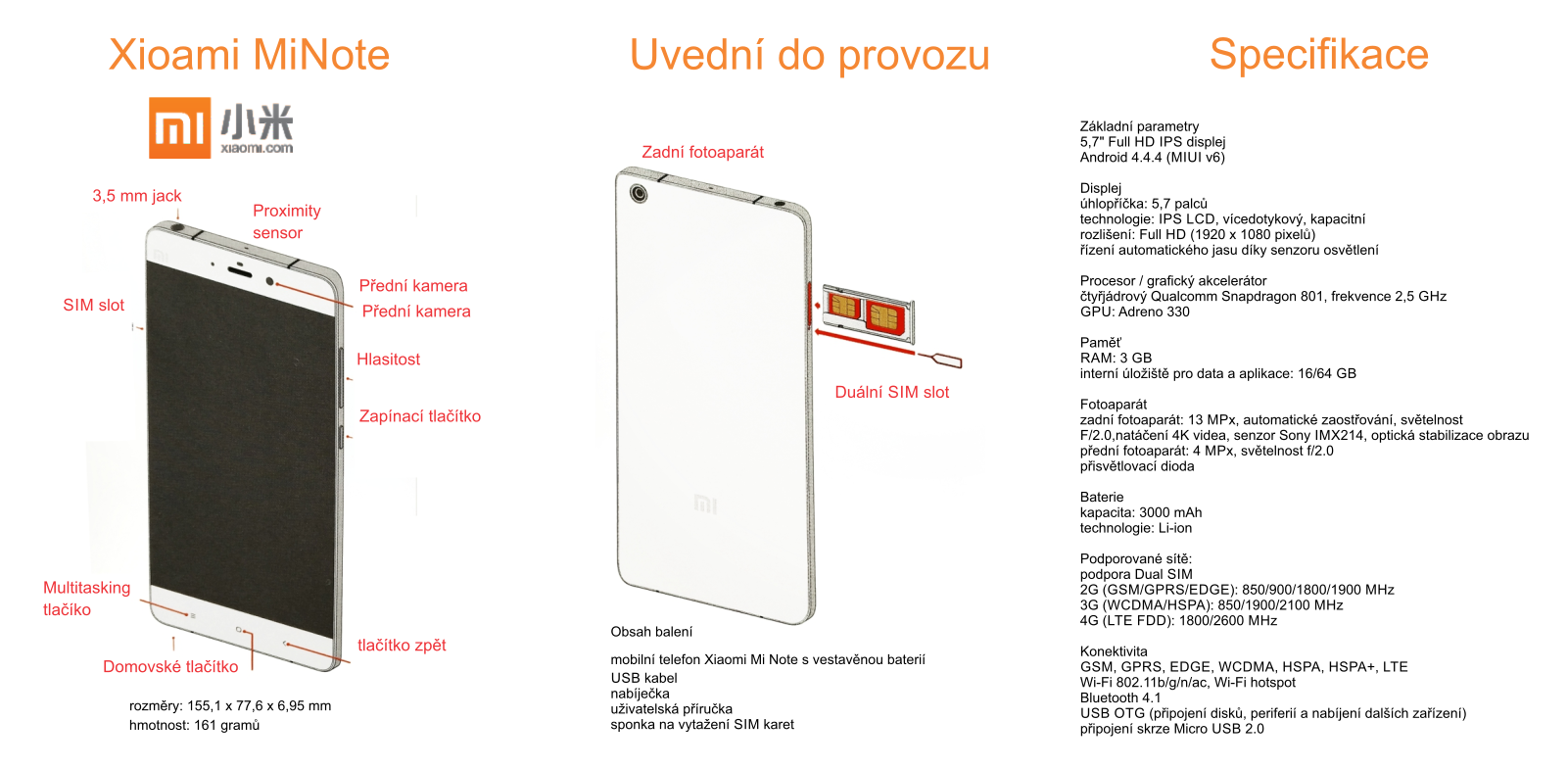 Xiaomi MiNote User Manual