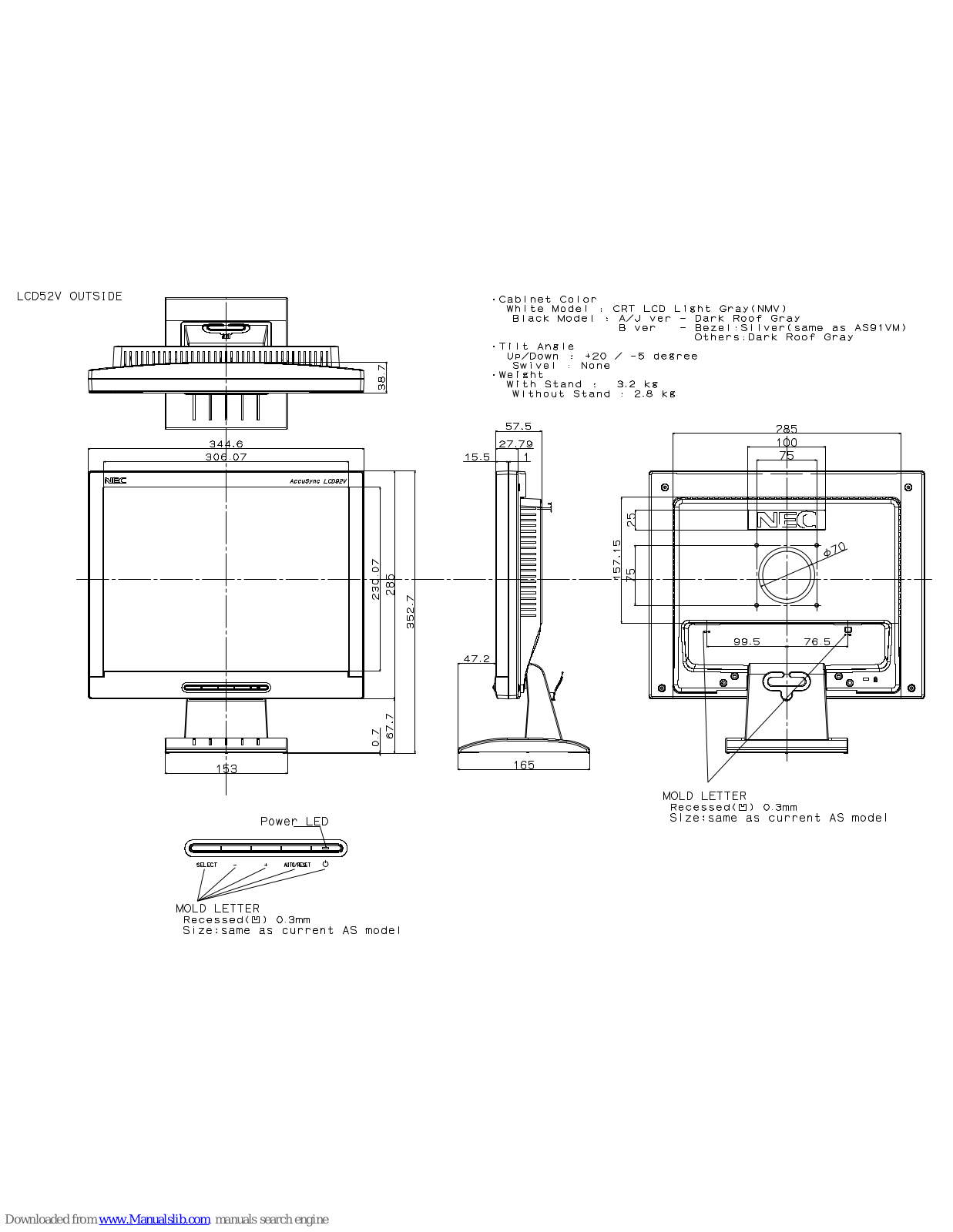 NEC AccuSync LCD52V, ASLCD52V - AccuSync - 15