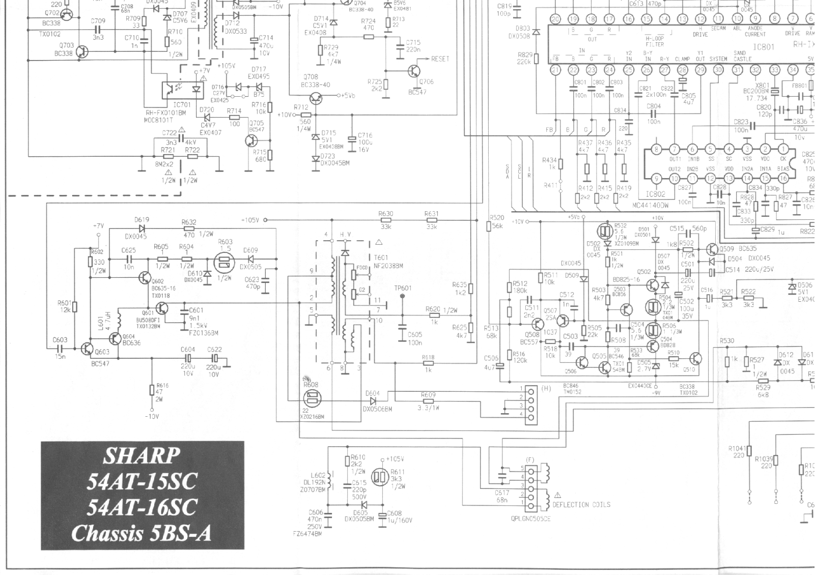 SHARP 54AT-15sc, 16SC Schematics