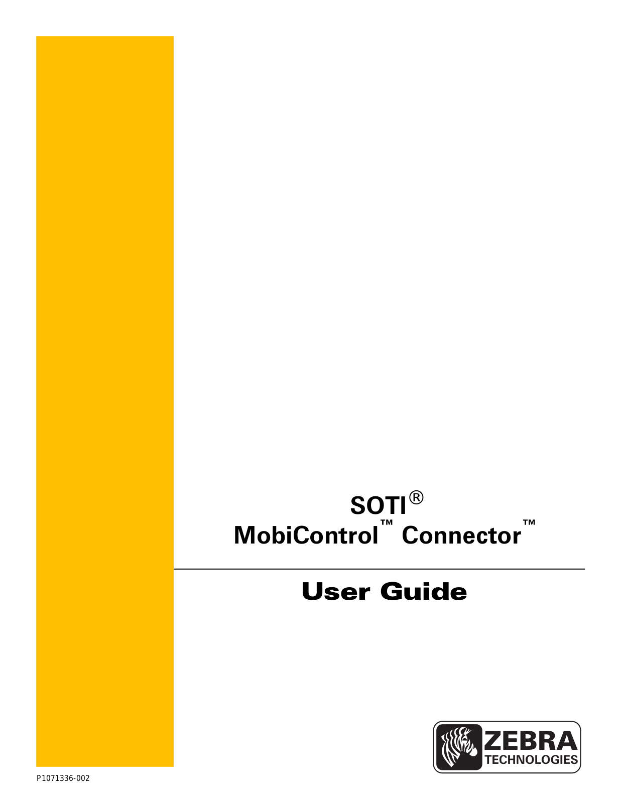 Zebra Technologies P1071336-002 User Manual