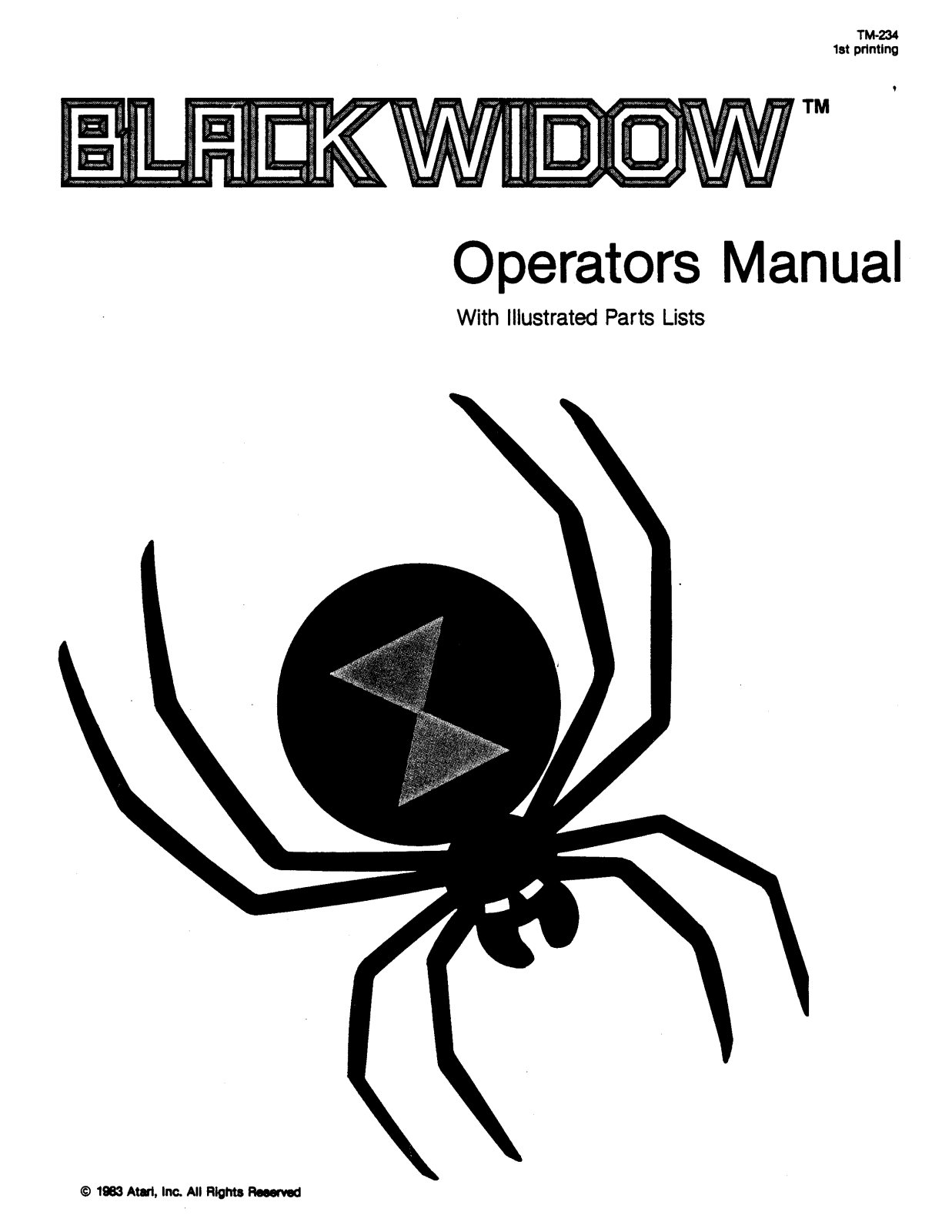 Atari Black Widow User Guide