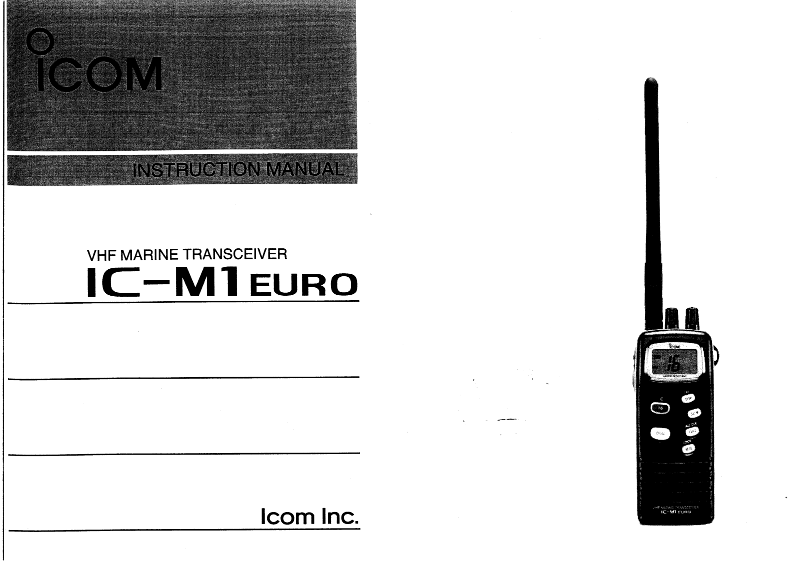 ICOM IC-M1 EURO User Manual