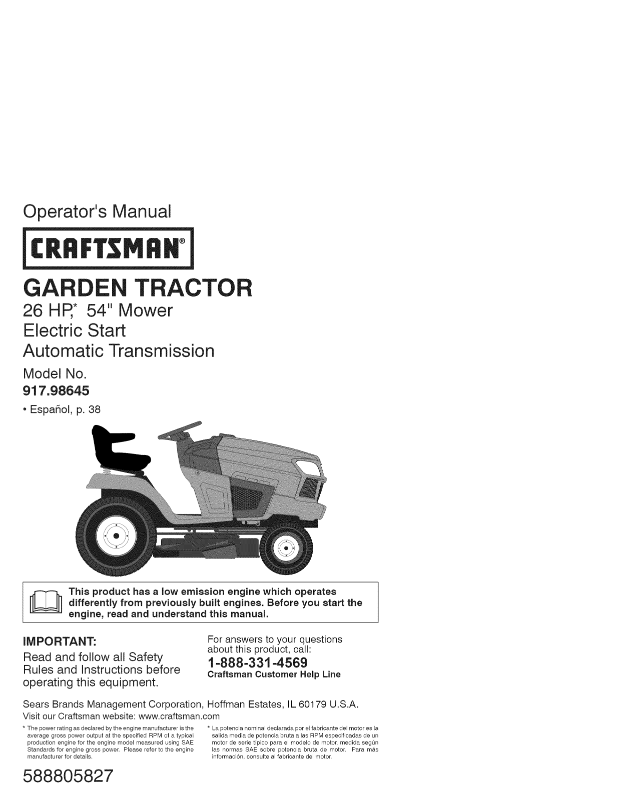 Craftsman 917986451 Owner’s Manual