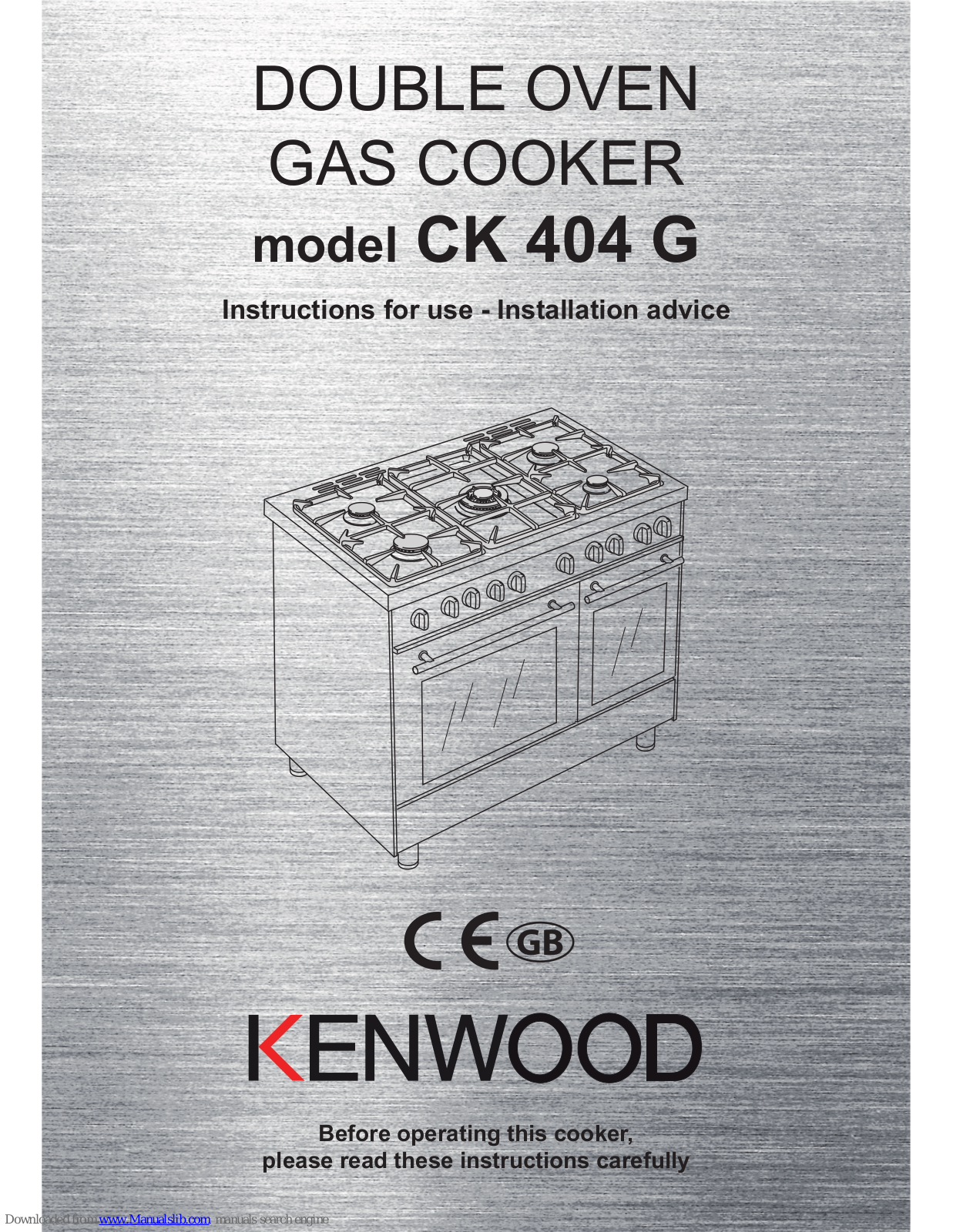 Kenwood CK 404 G Instructions For Use Manual