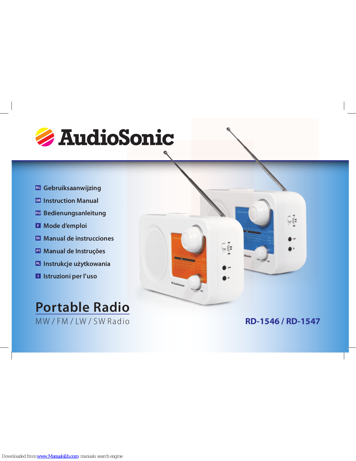 AudioSonic RD-1546, RD-1547 Instruction Manual