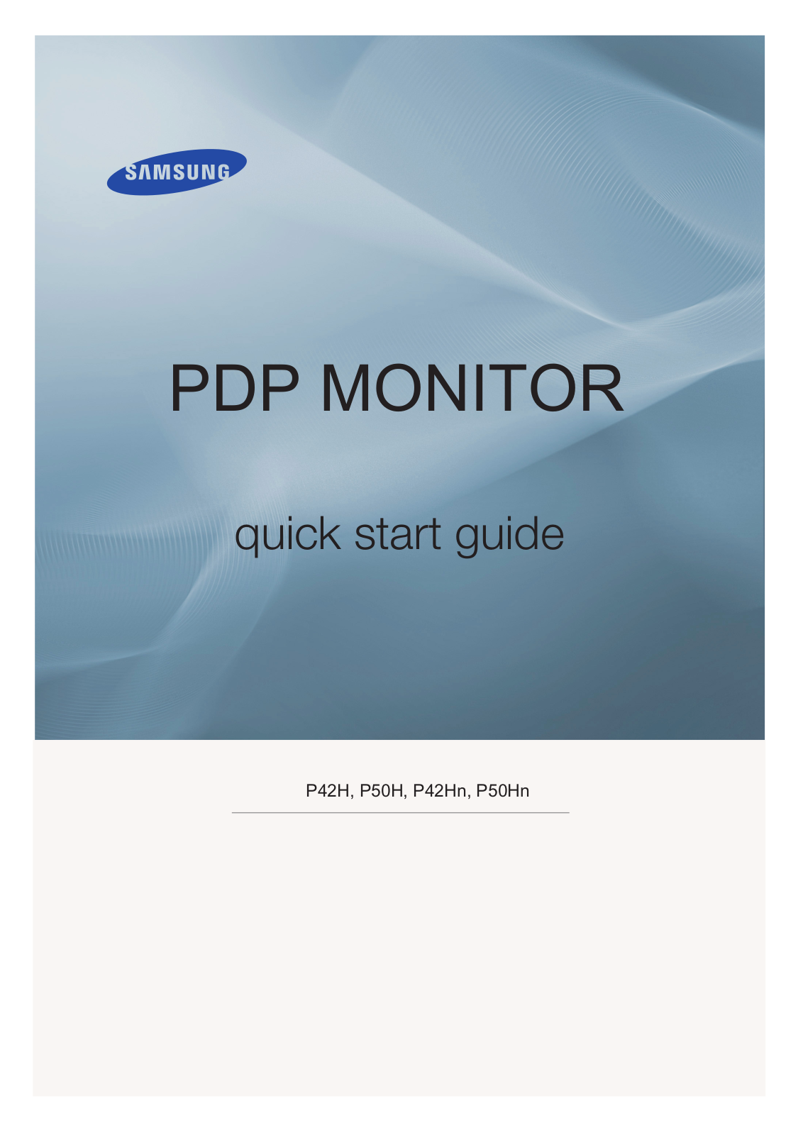 Samsung SyncMaster P42H, SyncMaster P50H, SyncMaster P42HN, SyncMaster P50HN User Manual