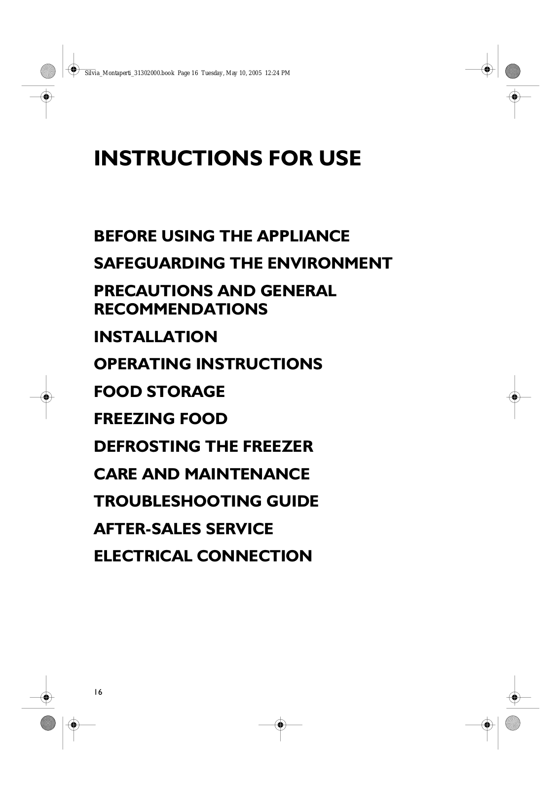 Whirlpool AFG 6636 DGT, AFG 6656 DGT, AFG 6736 DGT, AFG 6647 DGT, AFG 6737 DGT WP User Manual