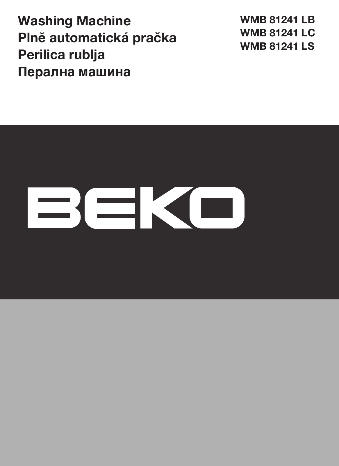 Beko WMB 81241 LB, WMB 81241 LC, WMB 81241 LS User manual