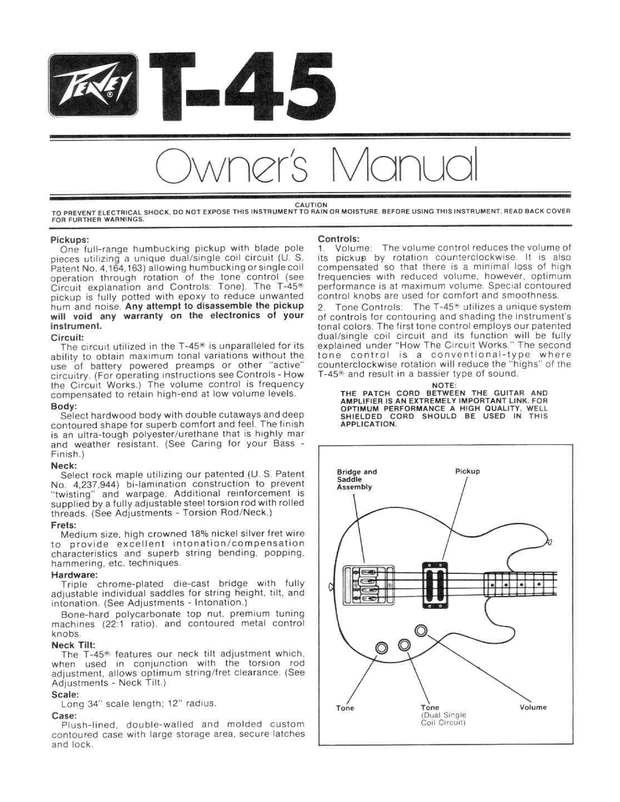 Peavey T-45 User Manual