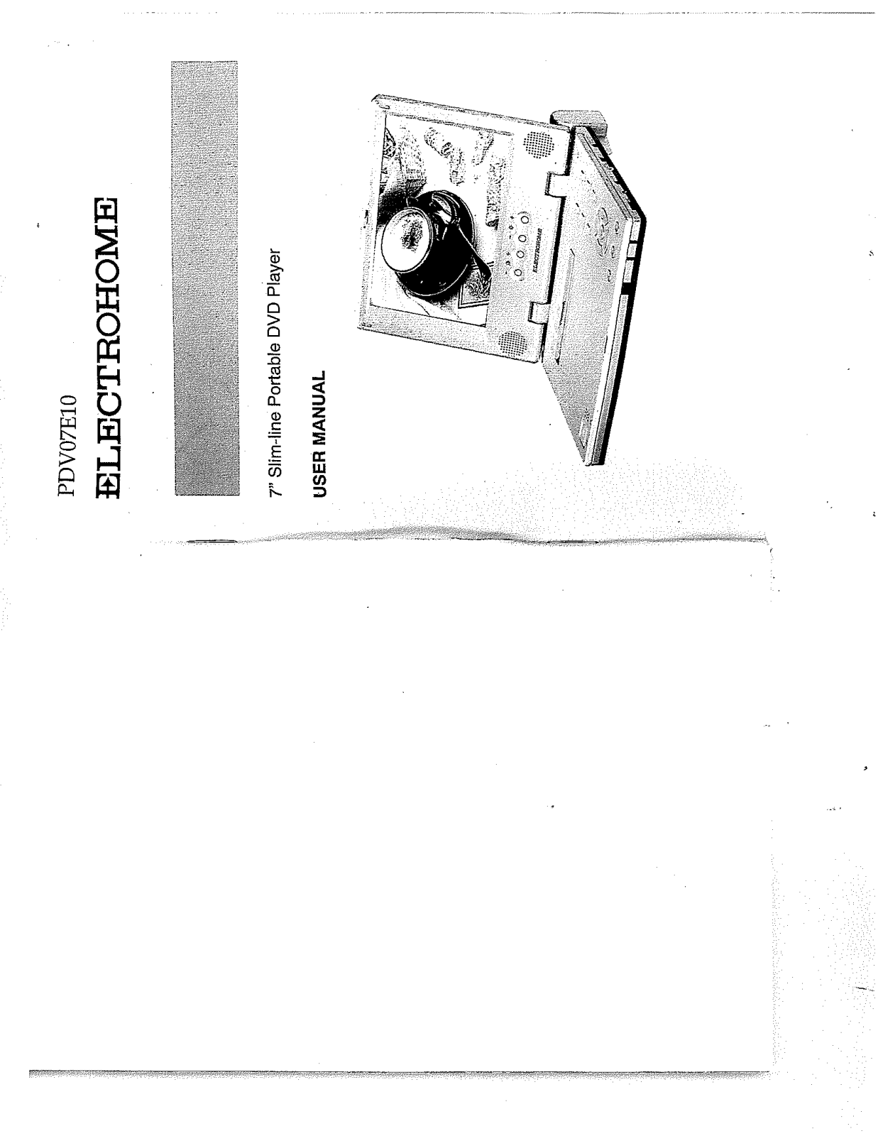 Electrohome PDV07E10 User Manual