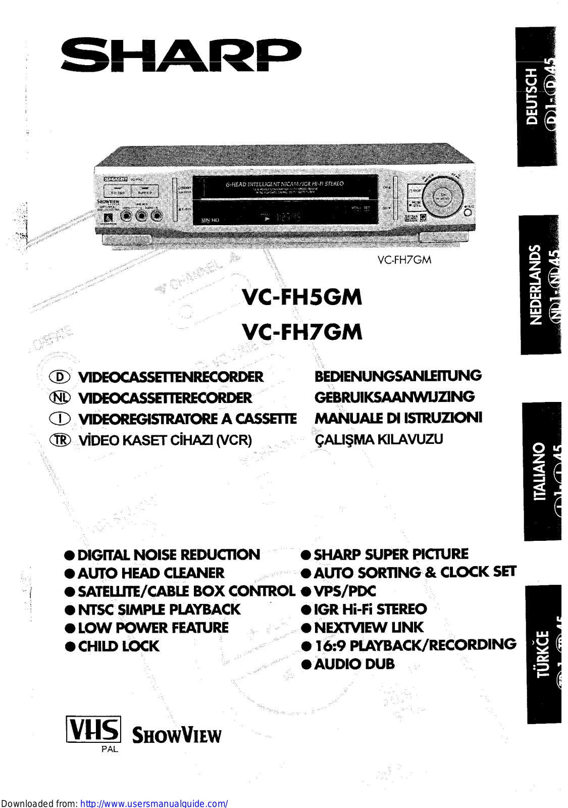 SHARP VC-FH5GM/FH7GM User Manual