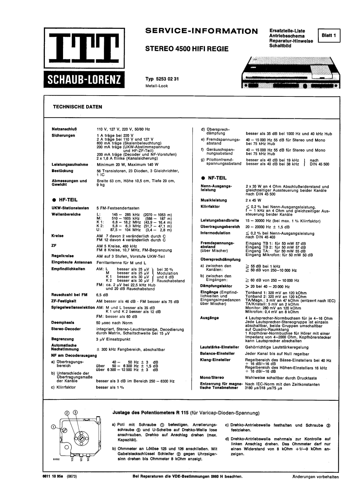 ITT 4500 hifi User Manual