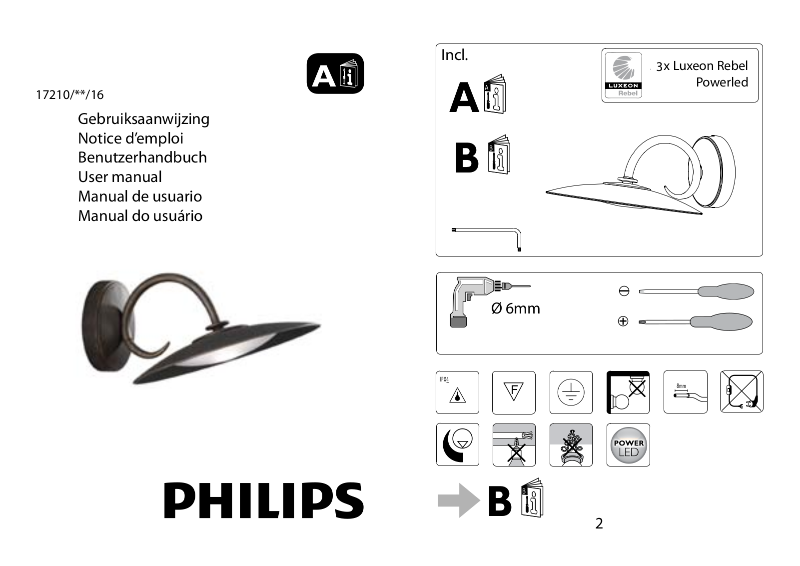 Philips 17210-54-16, 17210-42-16 User Manual