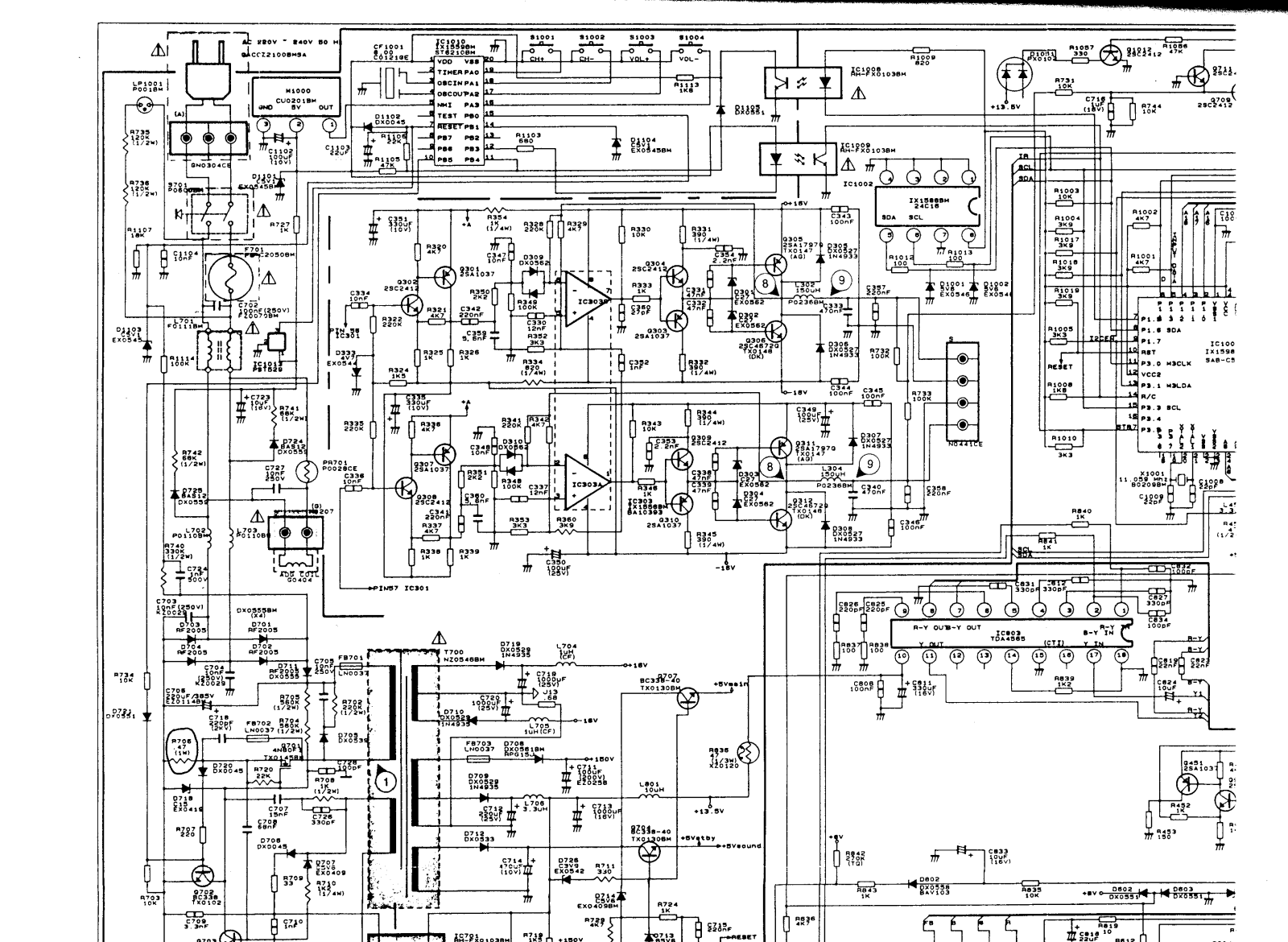 Sharp 70CS03S, 63CS03S Cirquit Diagram