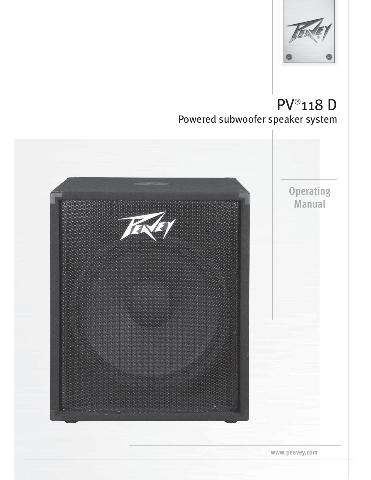 Peavey PV 118 D User Manual