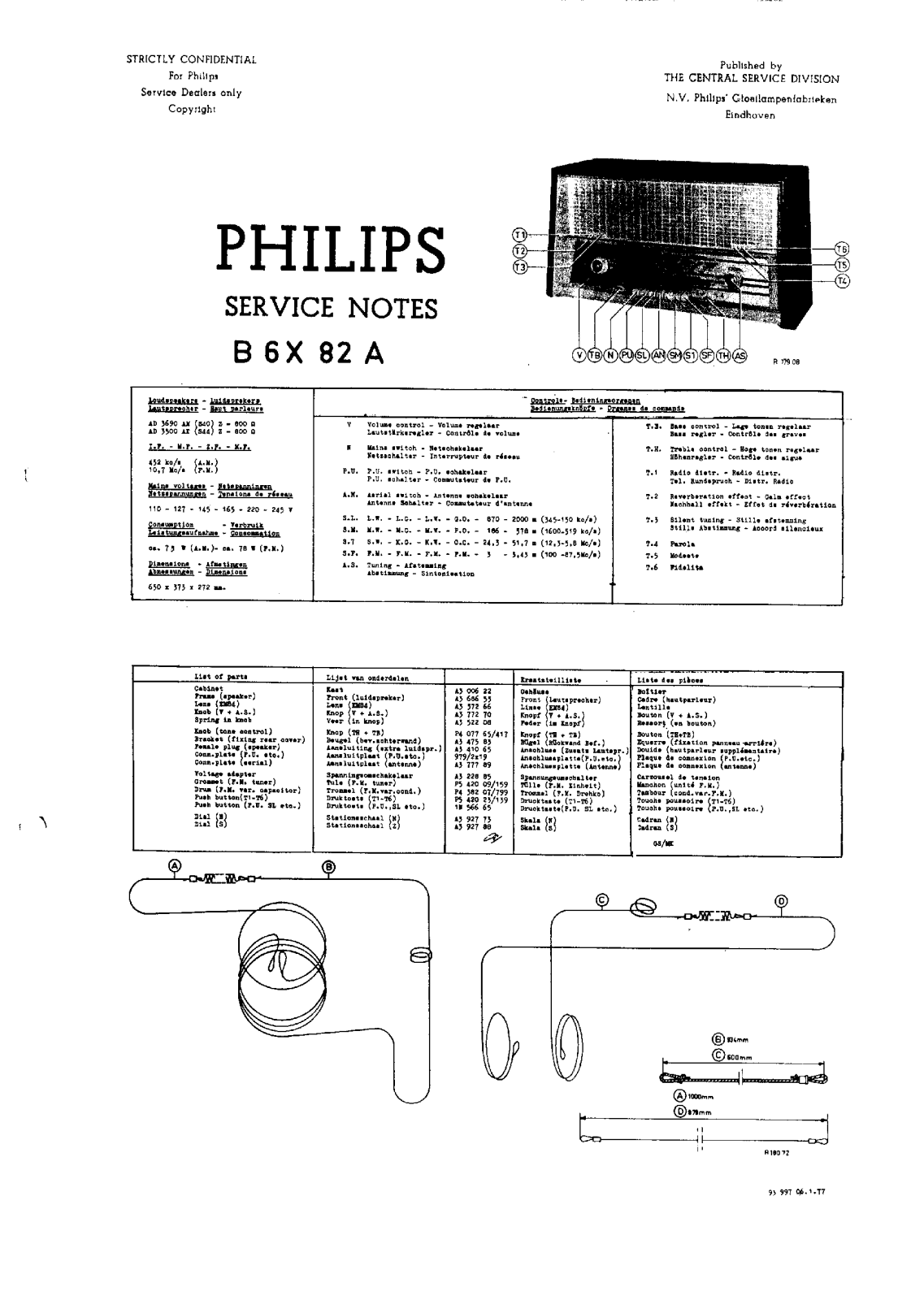 Philips B-6-X-82-A Service Manual