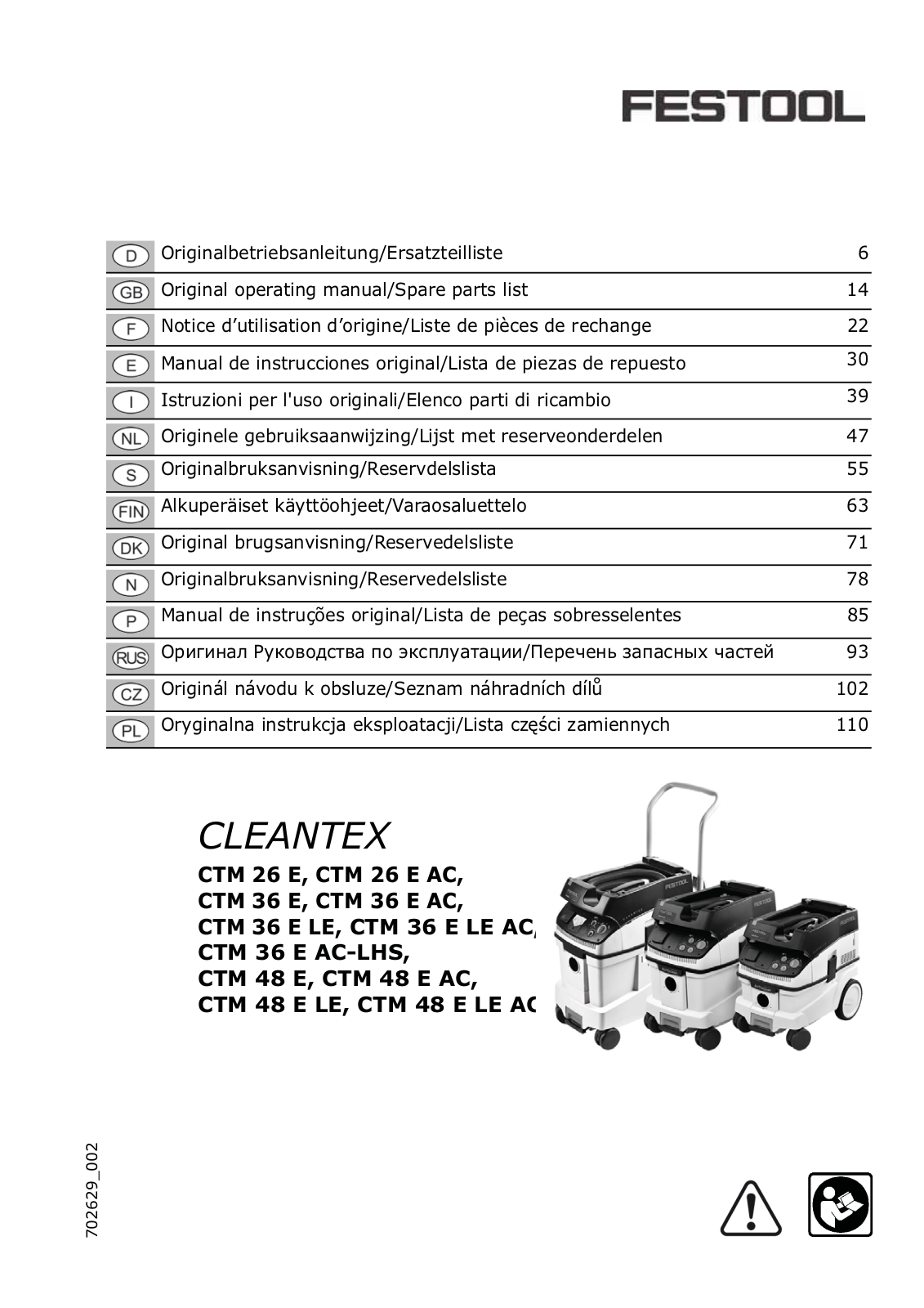 Festool CTM 36 User Manual