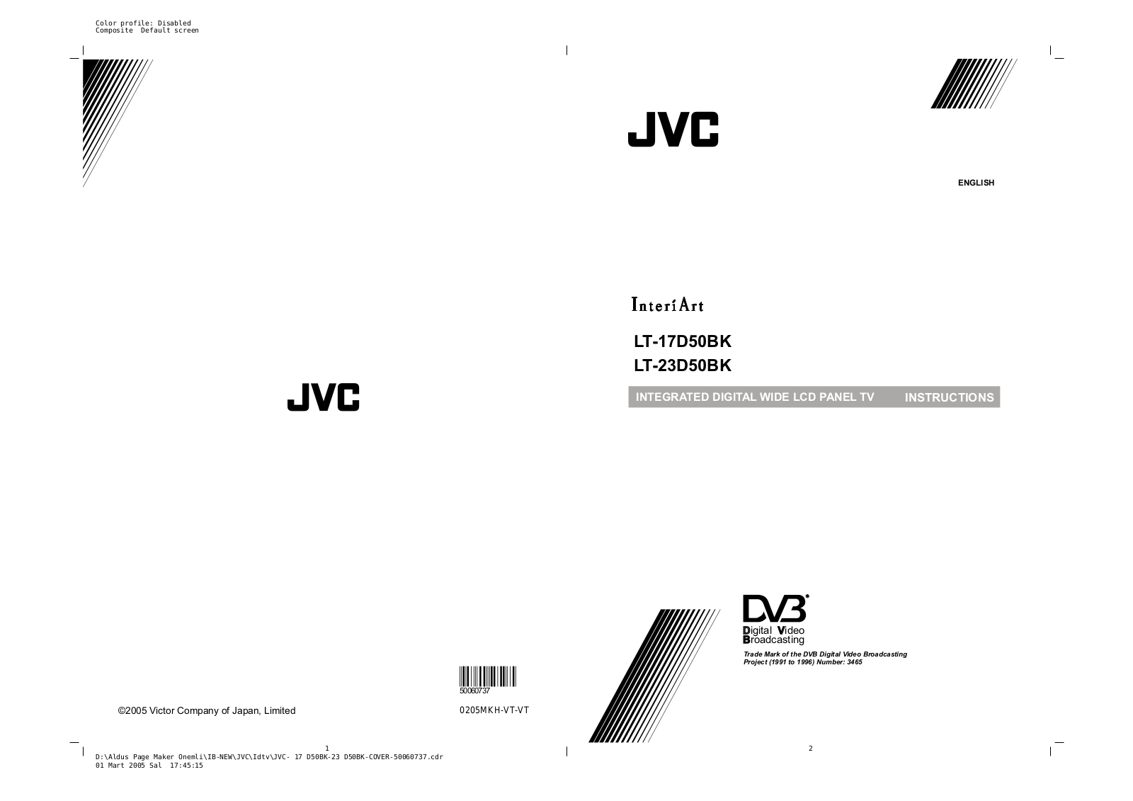 JVC LT-23D50BK, LT-17D50BK User Manual