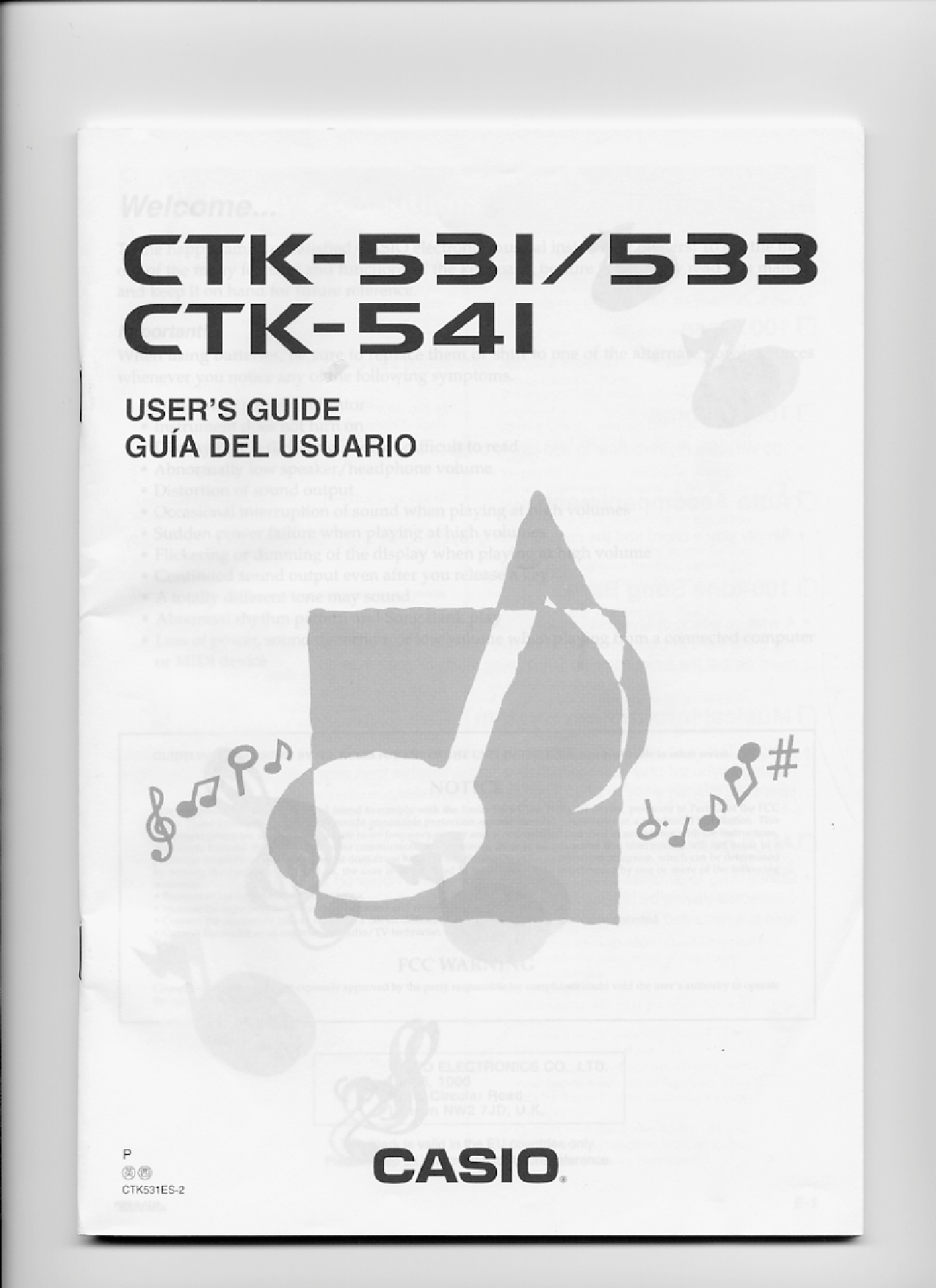 Casio CTK-533, CTK-531, CTK-541 User Manual