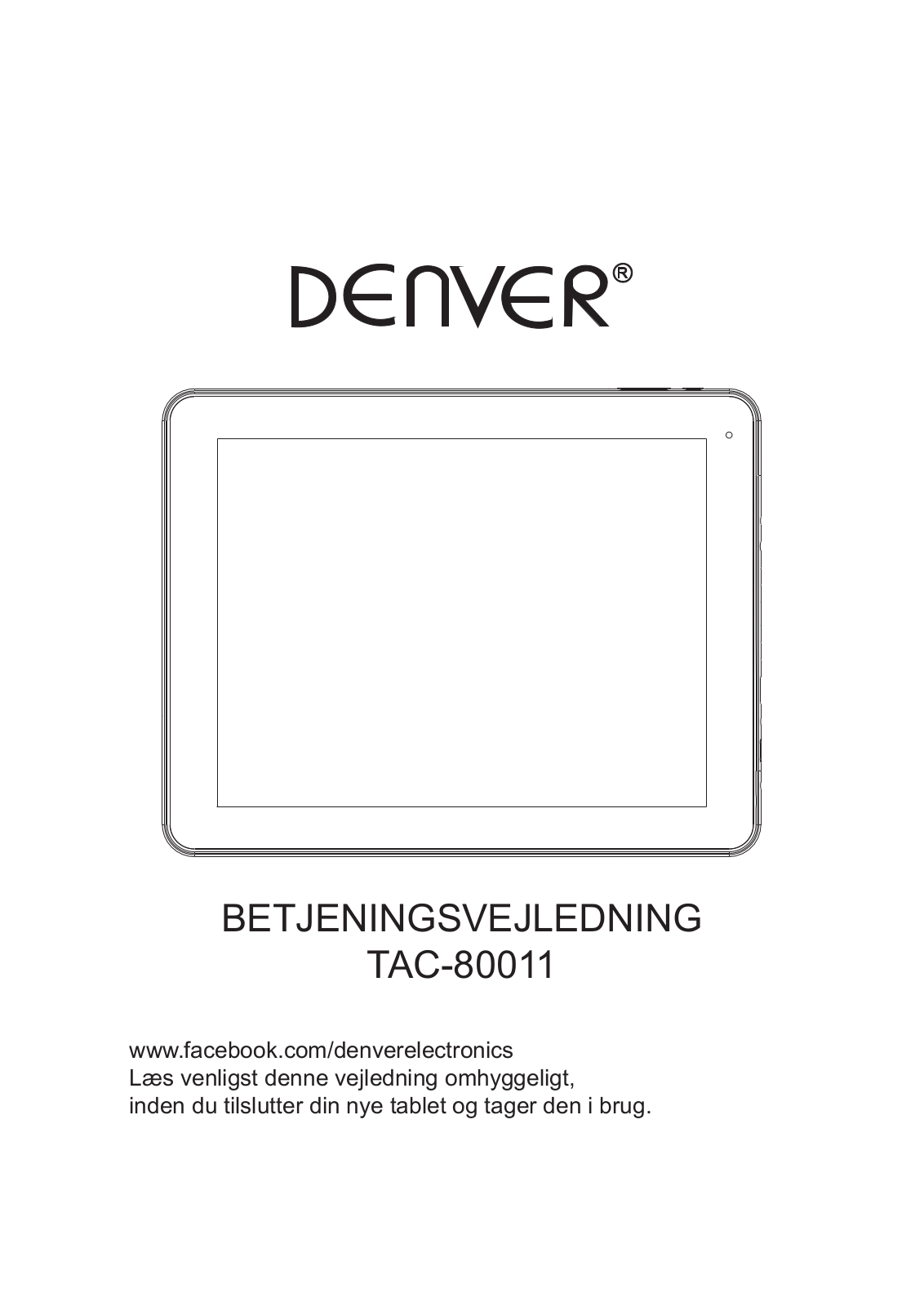 Denver TAC-80011 User Manual