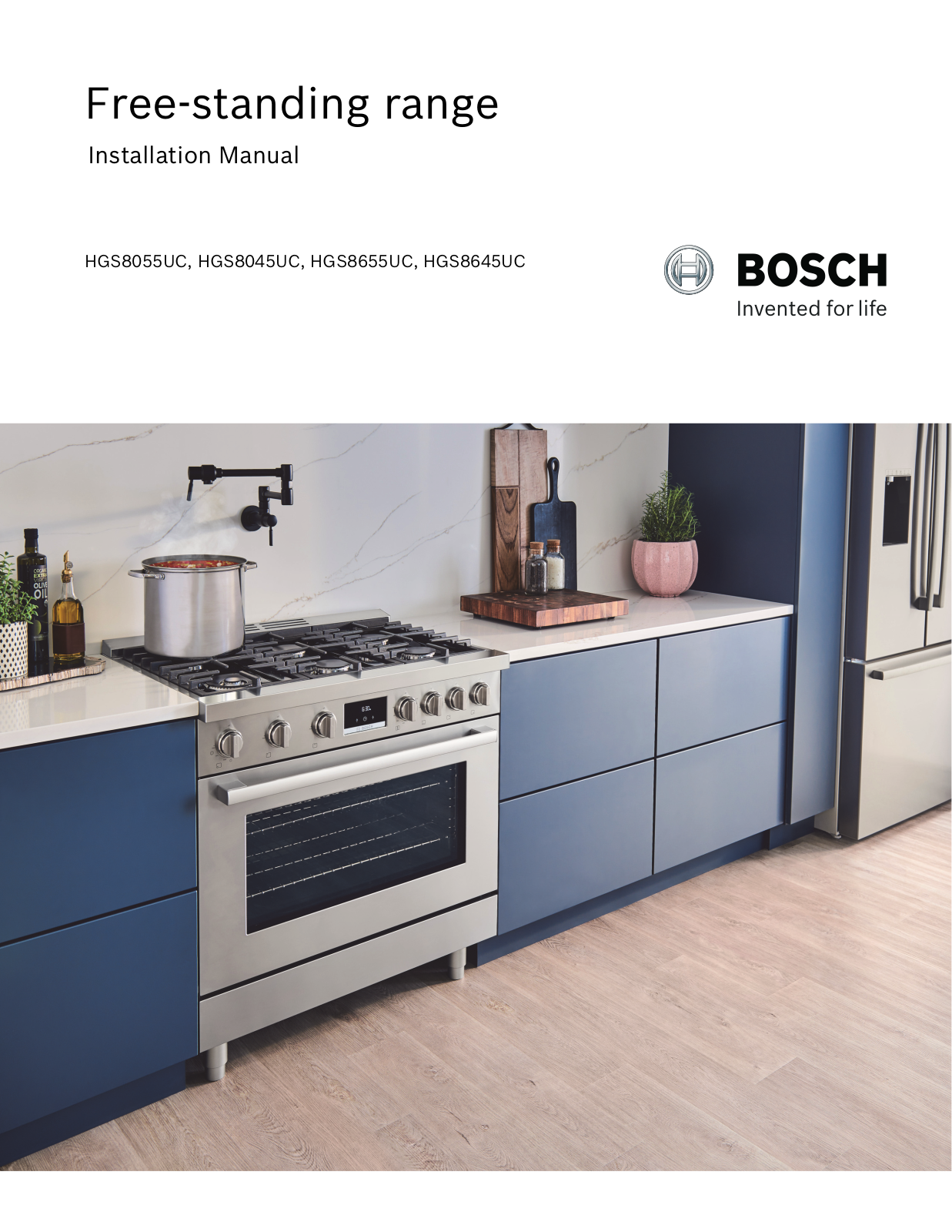 Bosch HGS8655UC Installation manual