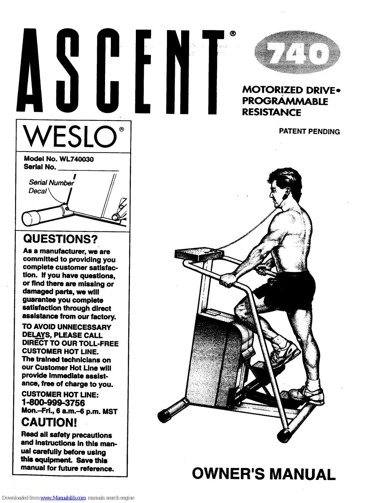 Weslo Ascent 740 User Manual