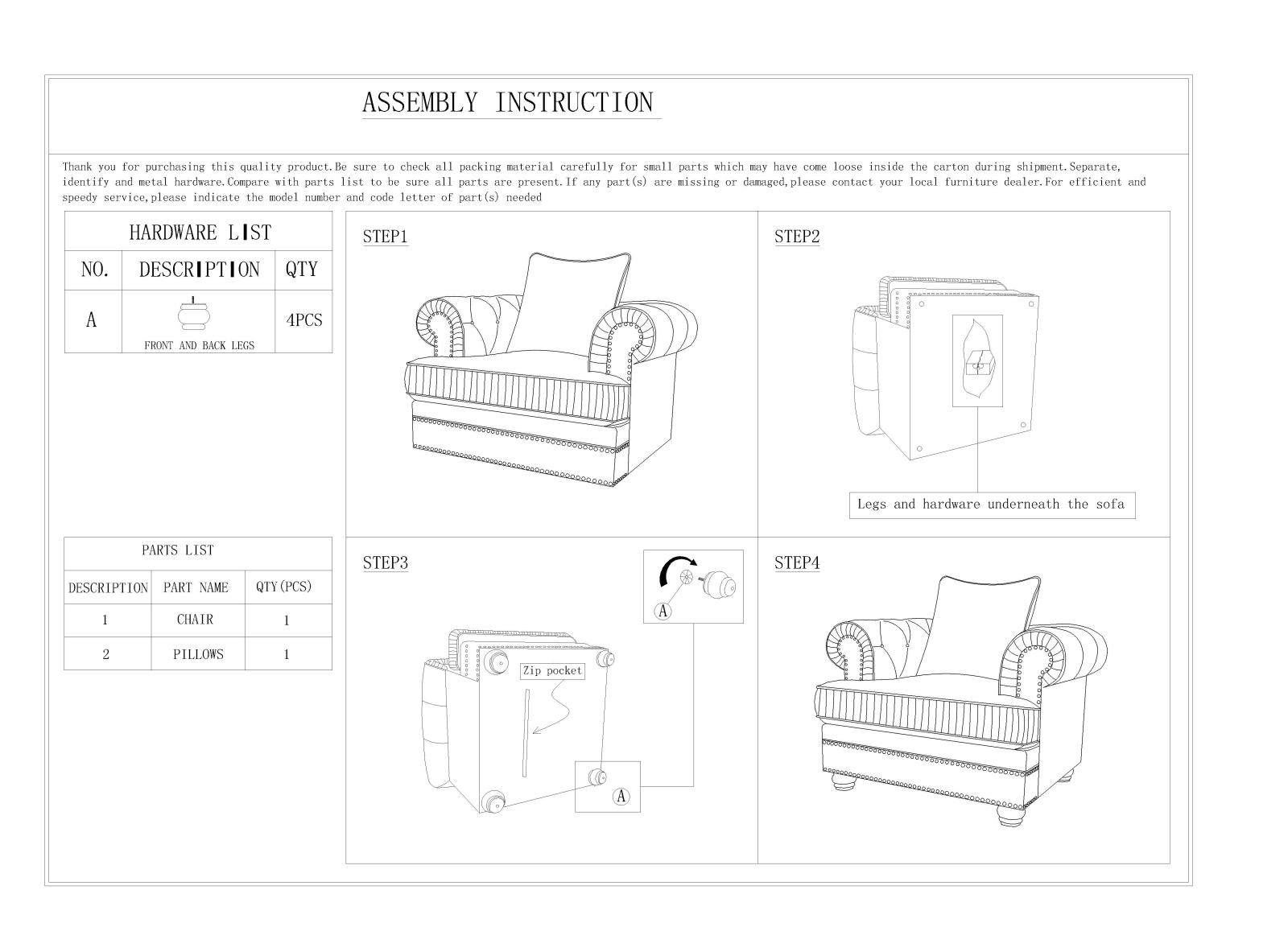 Lark Manor™ GRCS7314 Assembly Instructions - ManualMachine.com