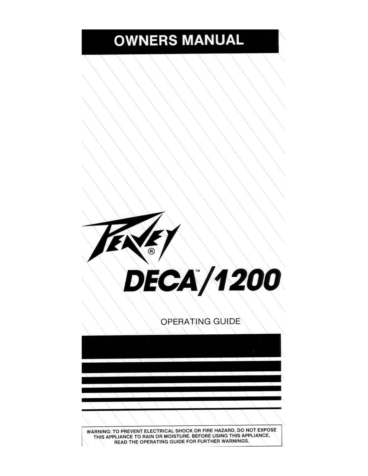 Peavey DECA/1200 Owners Manual