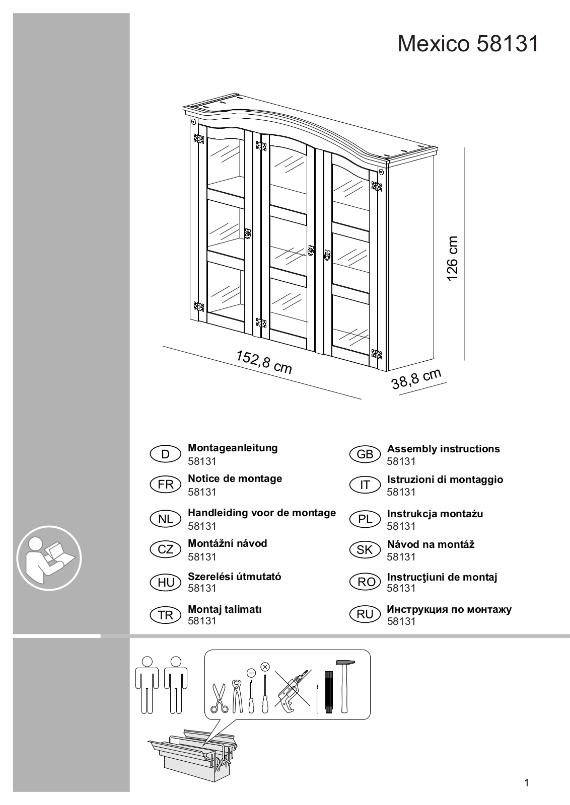 Home affaire Buffet Assembly instructions