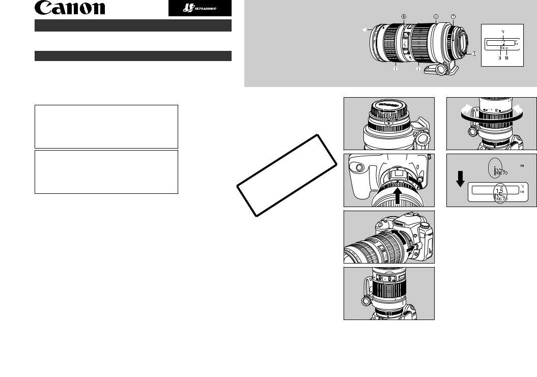 Canon EF28-70, EF70-200, EF17-35 User Manual