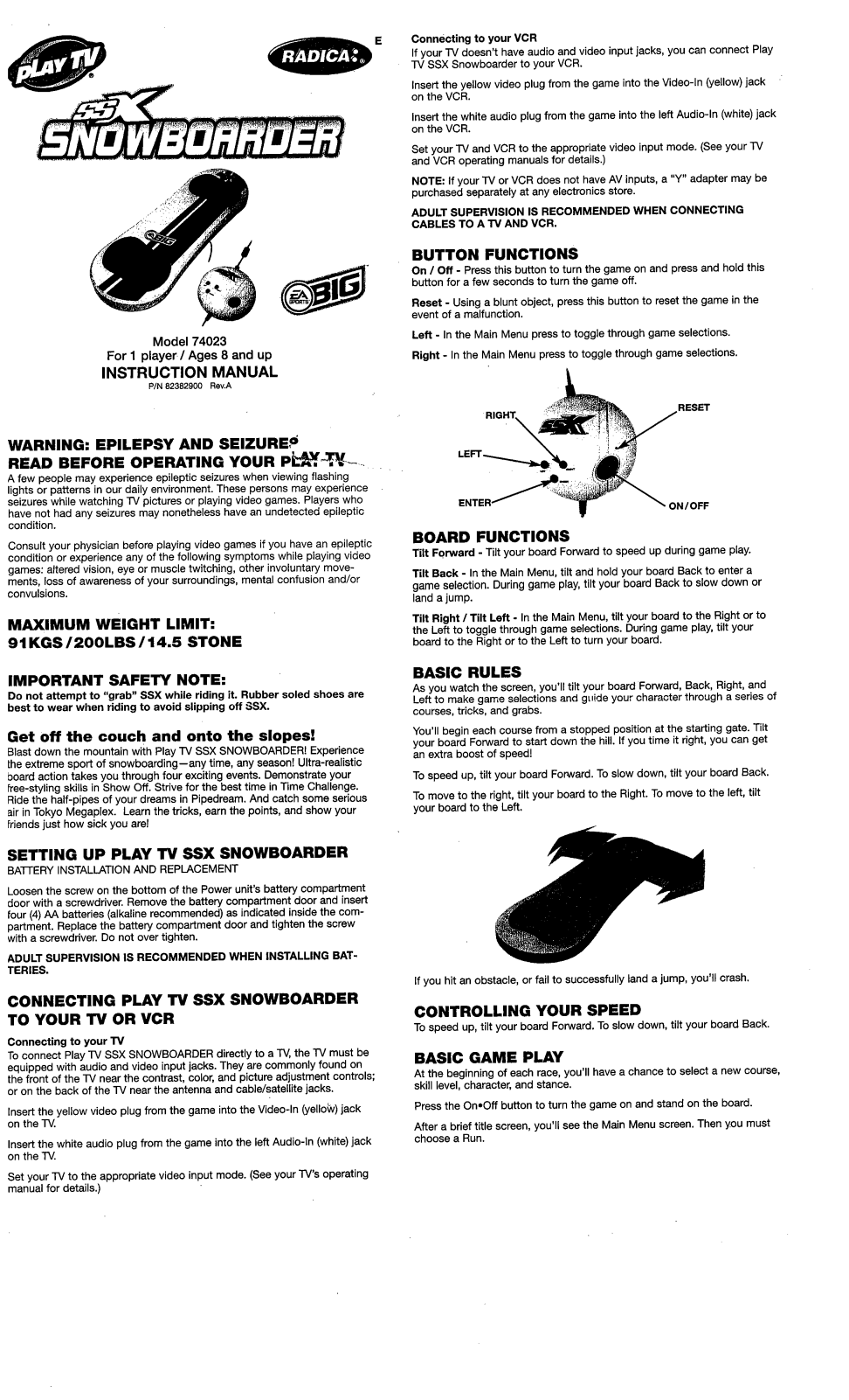 Radica Games 74023 User Manual