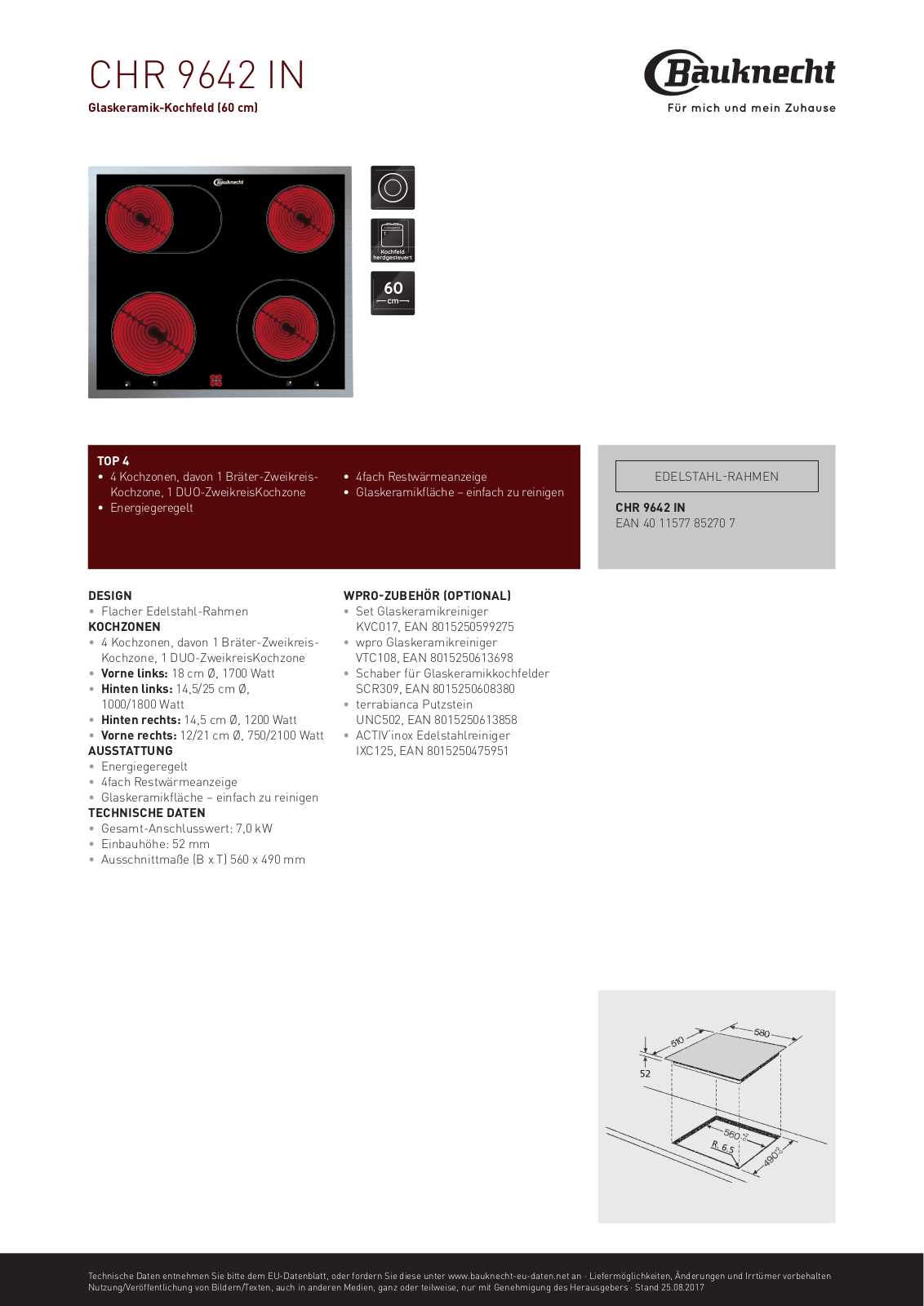 Bauknecht CHR 9642 IN User Manual