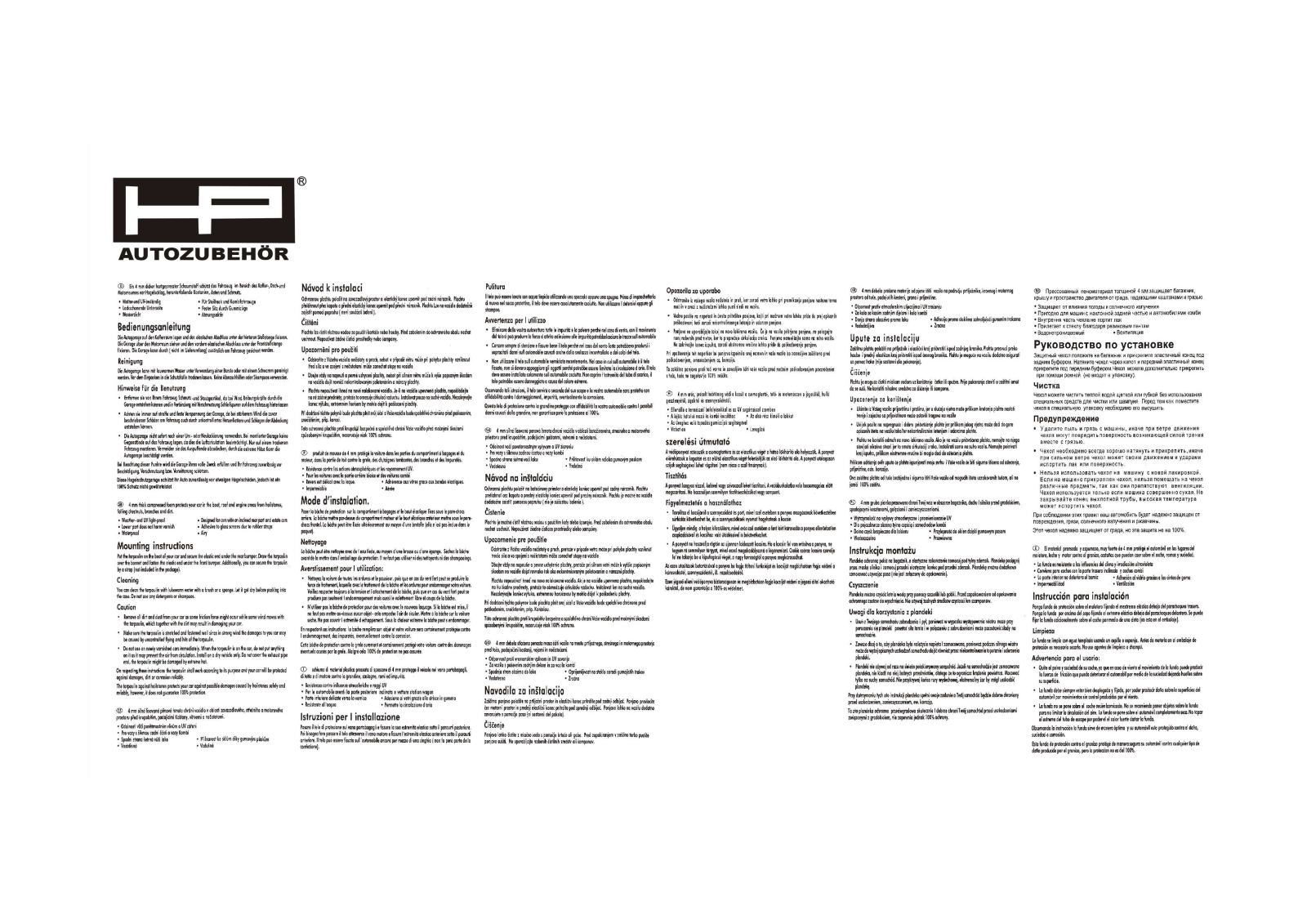 HP Autozubehör 18271 User guide